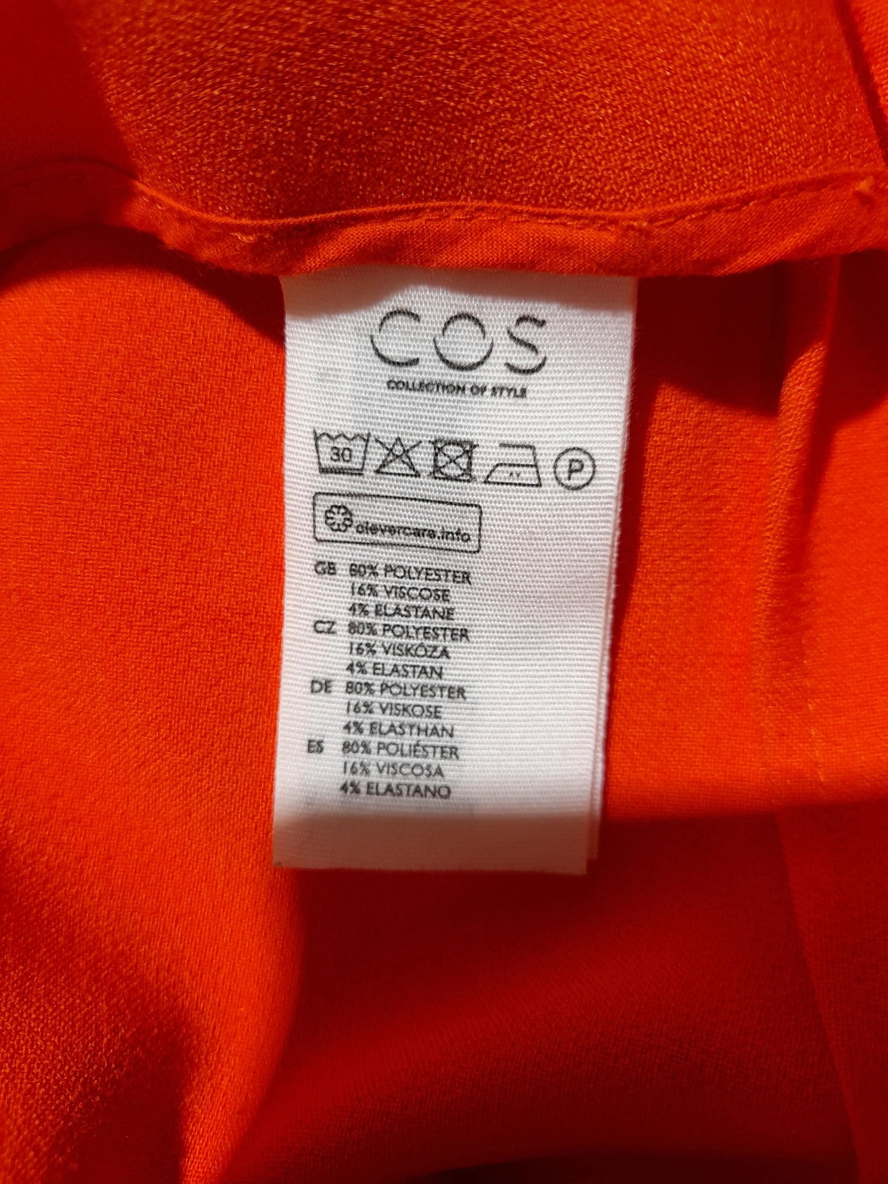 COS Women's Mini Skirt UK 10 Orange Polyester with Viscose, Elastane Short Mini - Image 6