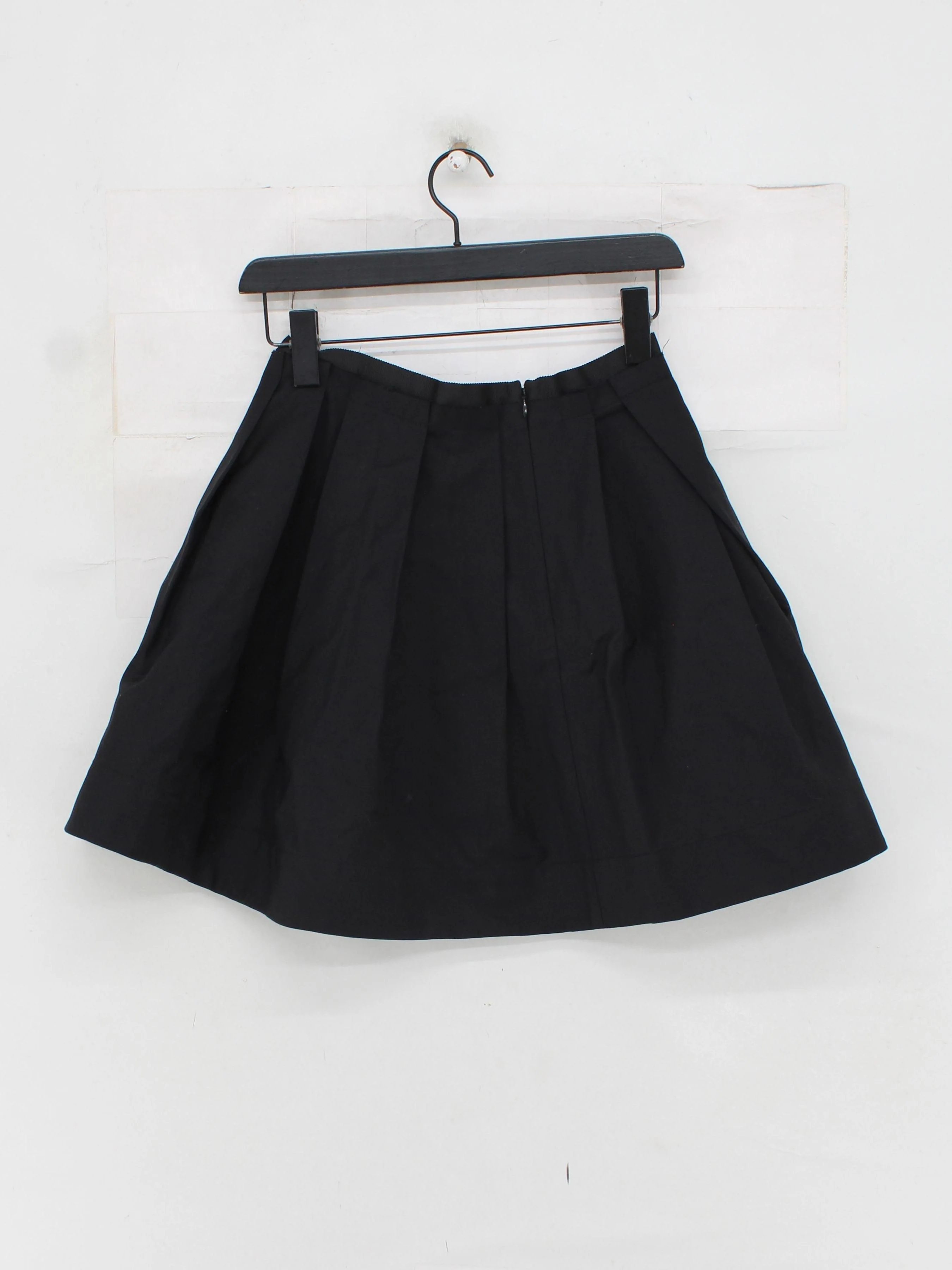 COS Women's Mini Skirt UK 14 Black Cotton with Polyamide, Elastane Short Mini - Image 2