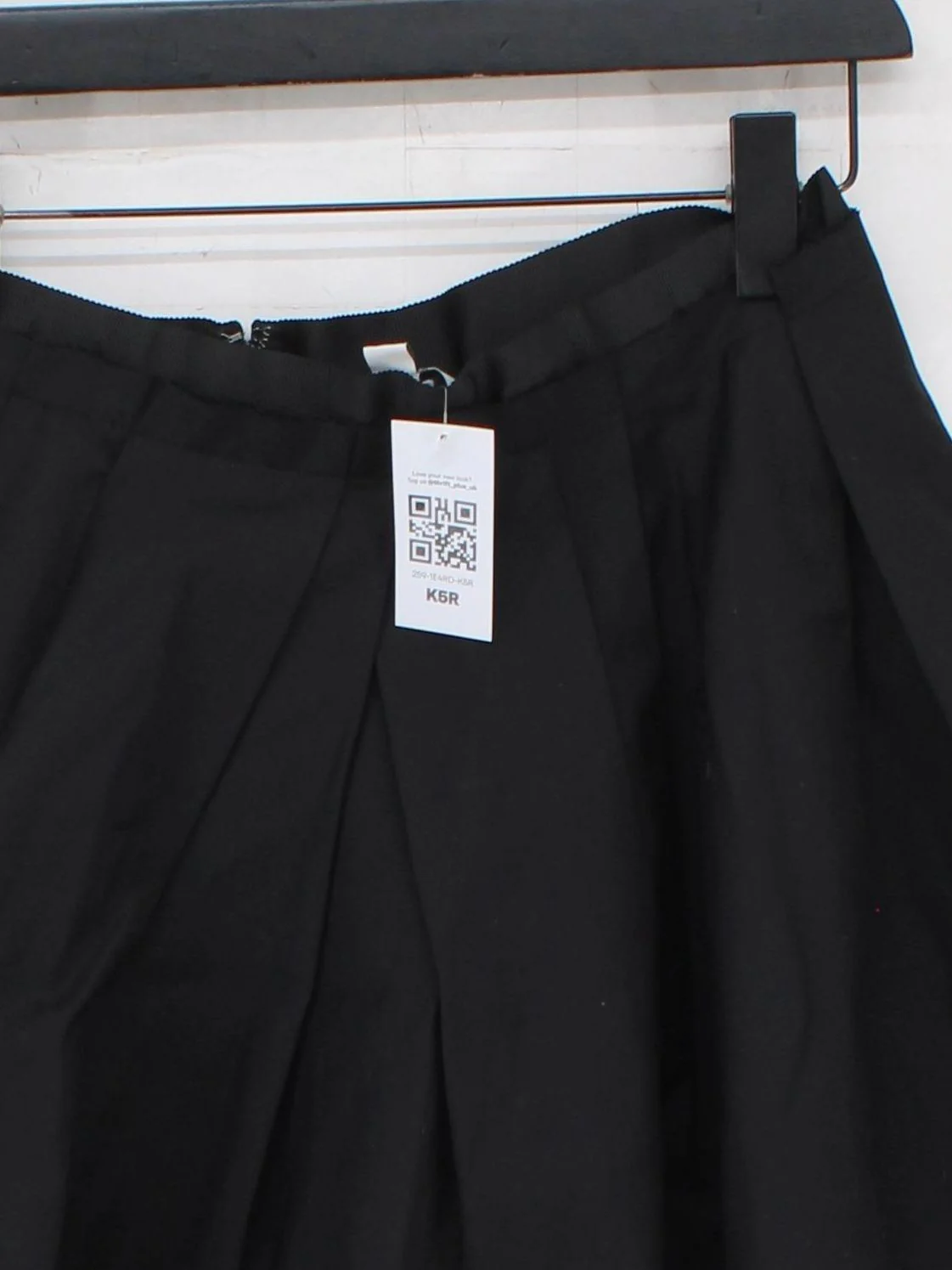 COS Women's Mini Skirt UK 14 Black Cotton with Polyamide, Elastane Short Mini - Image 3