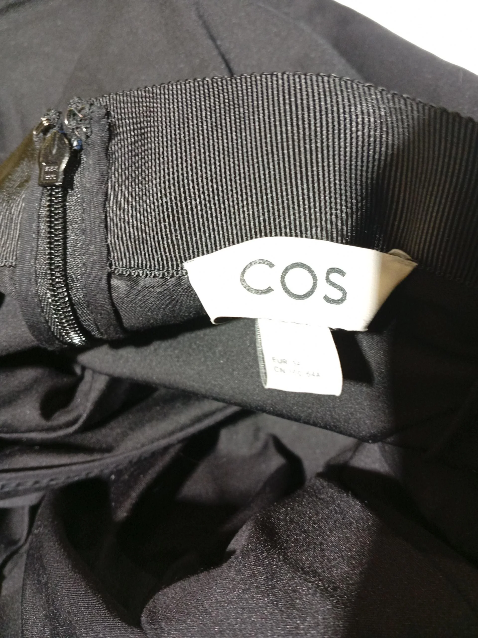 COS Women's Mini Skirt UK 14 Black Cotton with Polyamide, Elastane Short Mini - Image 6