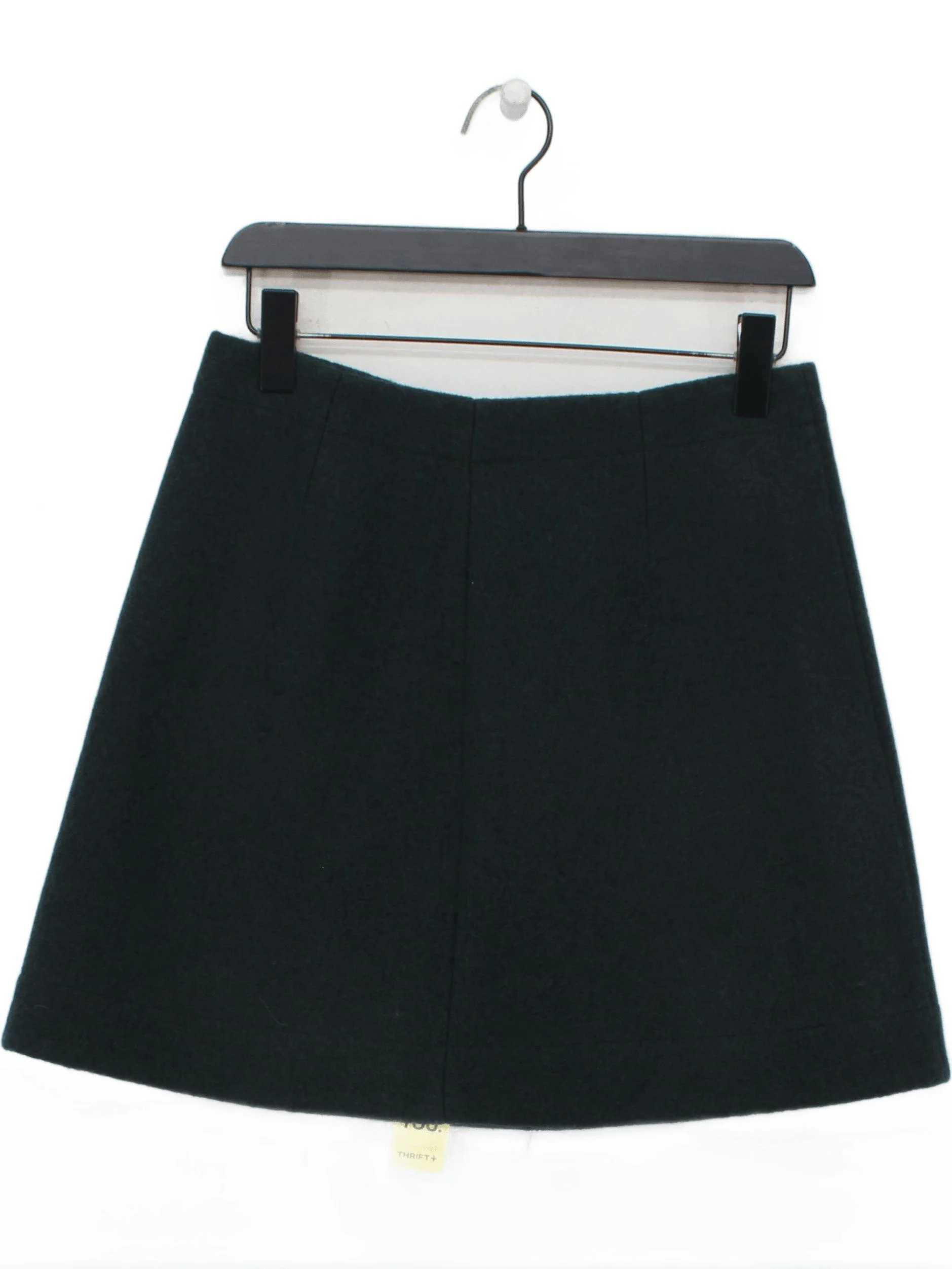 COS Women's Mini Skirt W 28 in Green Wool with Viscose, Polyester Short Mini