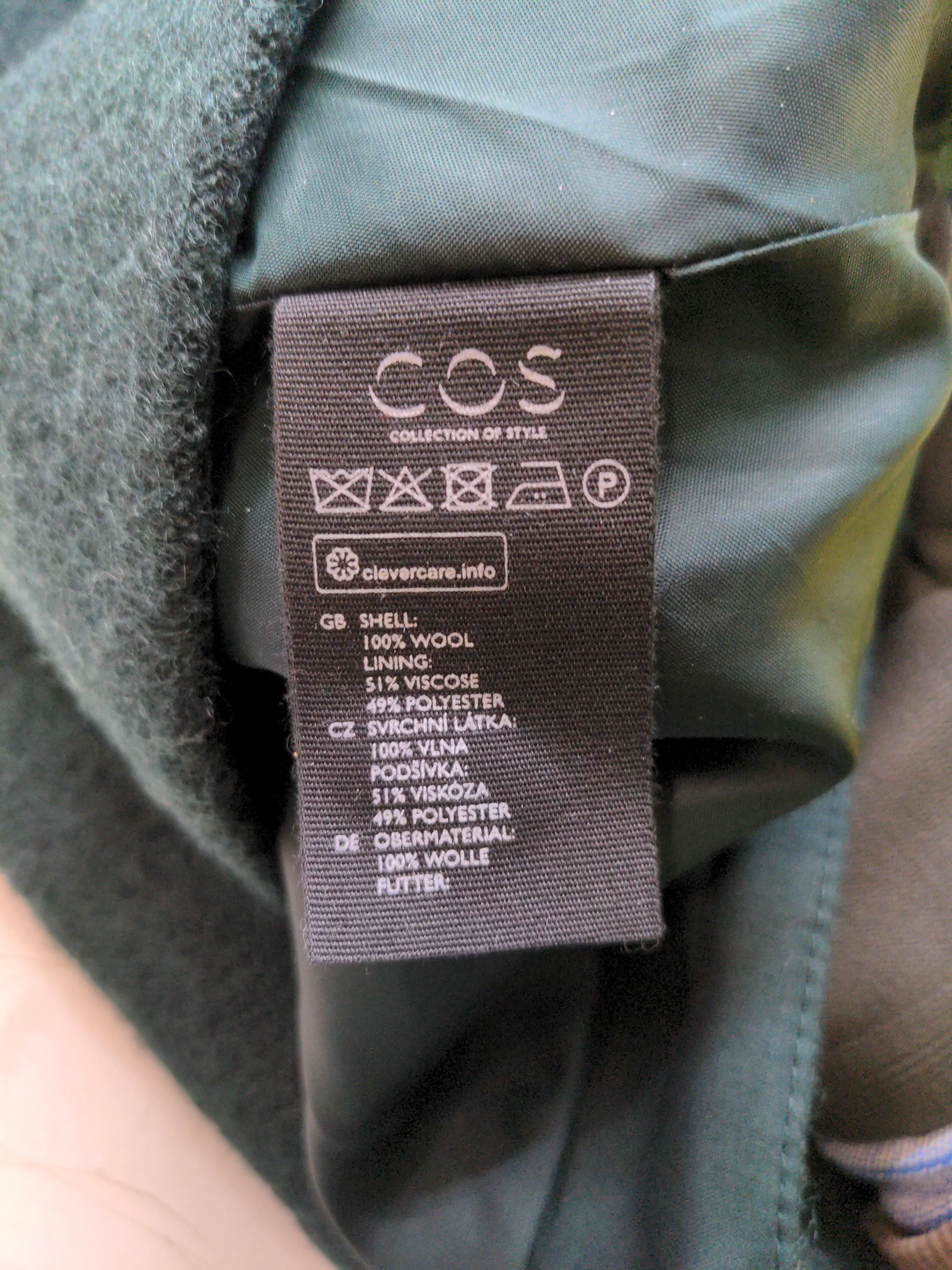COS Women's Mini Skirt W 28 in Green Wool with Viscose, Polyester Short Mini - Image 5