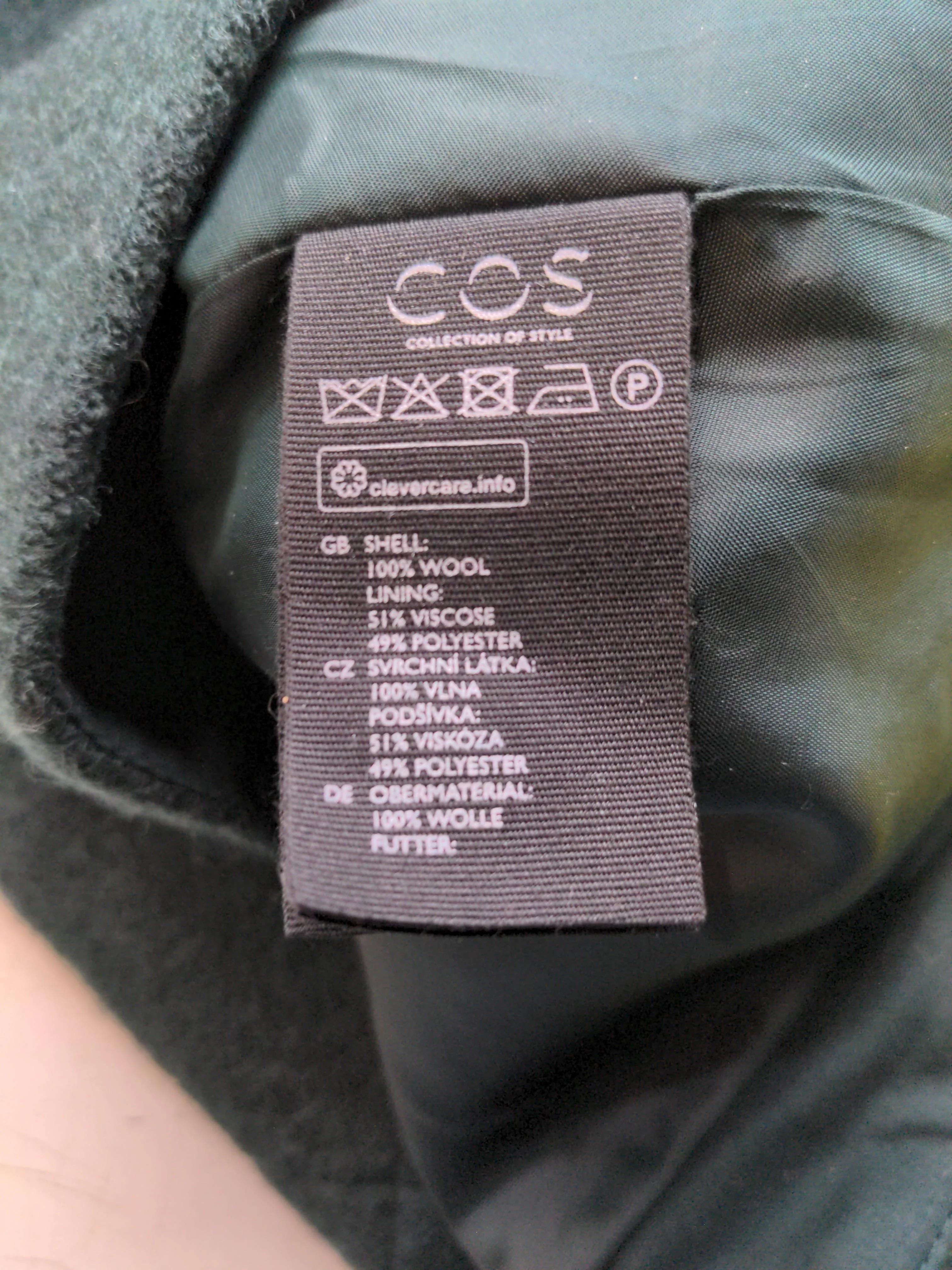COS Women's Mini Skirt W 28 in Green Wool with Viscose, Polyester Short Mini - Image 6