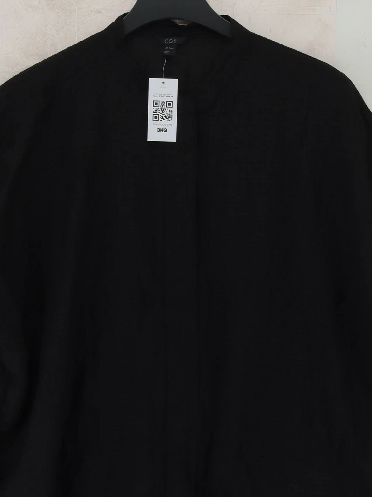 COS Women's Shirt M Black Lyocell Modal with Polyamide Basic - Image 3