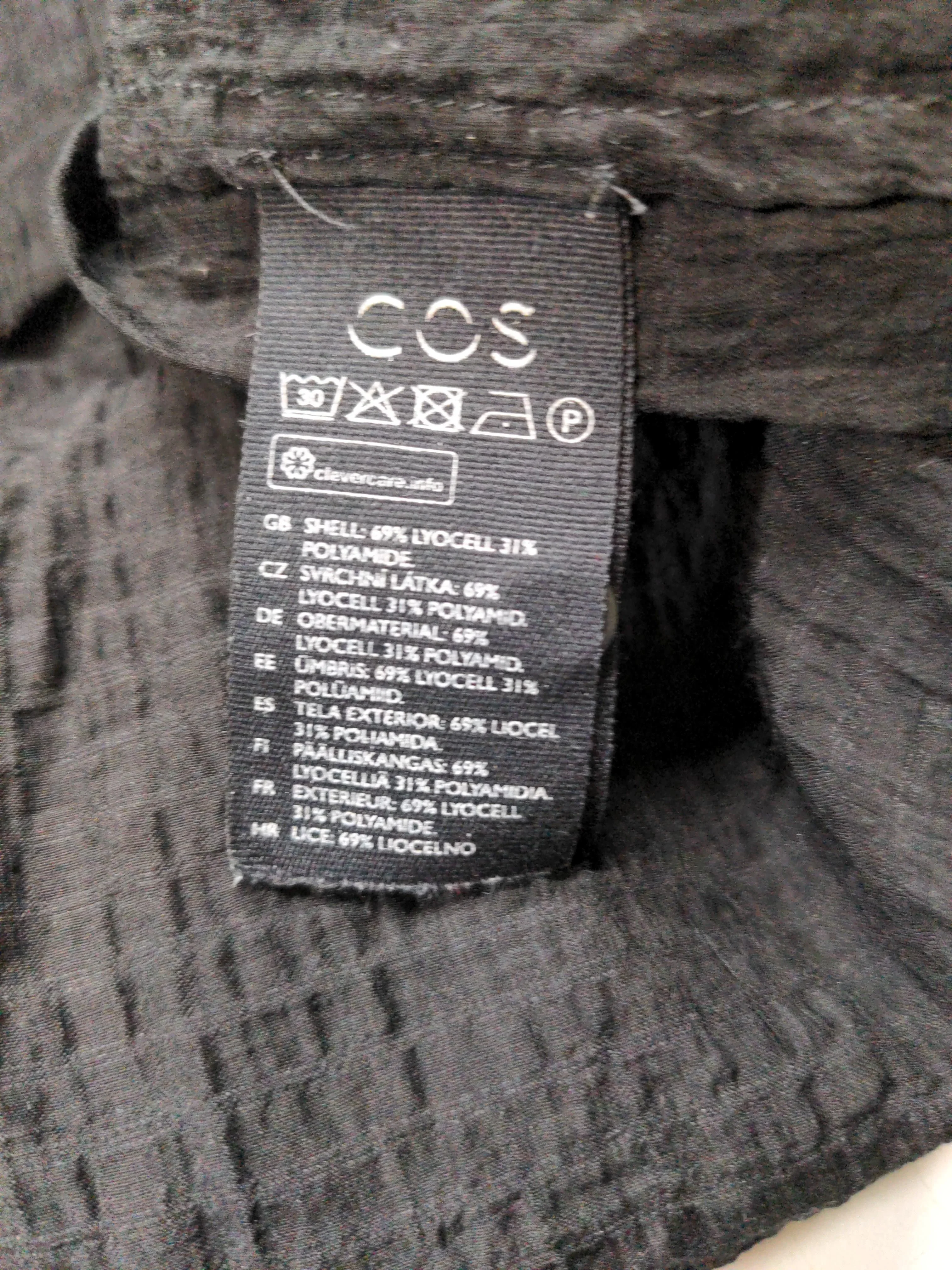 COS Women's Shirt M Black Lyocell Modal with Polyamide Basic - Image 6