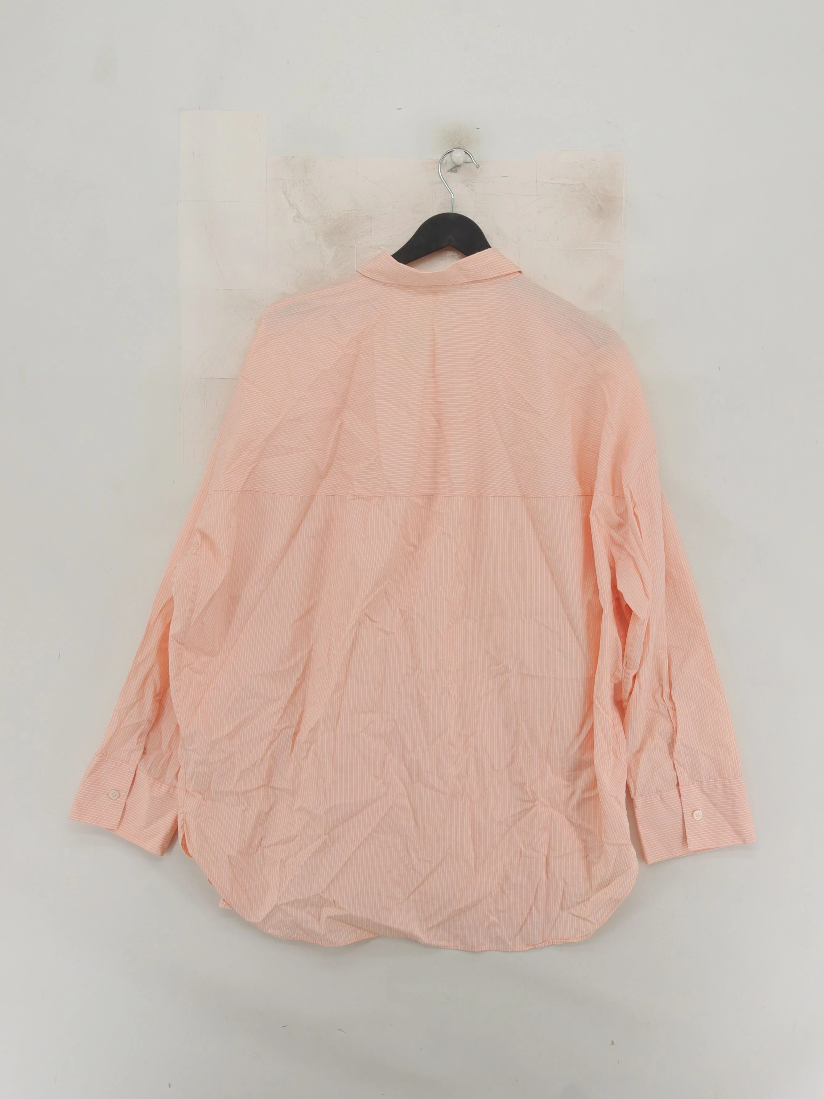 COS Women's Shirt M Pink Striped 100% Cotton Long Sleeve Collared Basic - Image 2