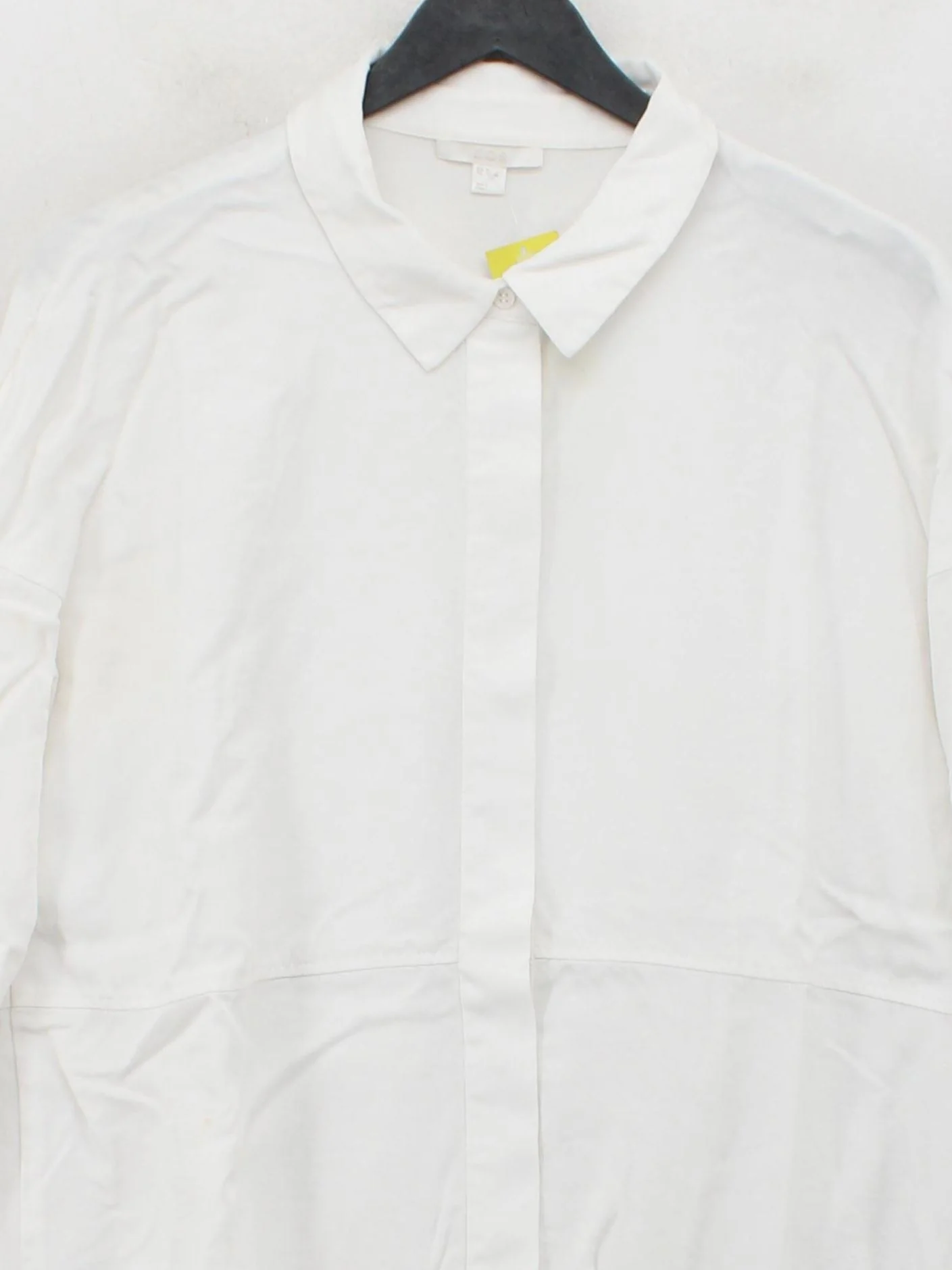 COS Women's Shirt M White 100% Lyocell Modal Long Sleeve Collared Basic - Image 3
