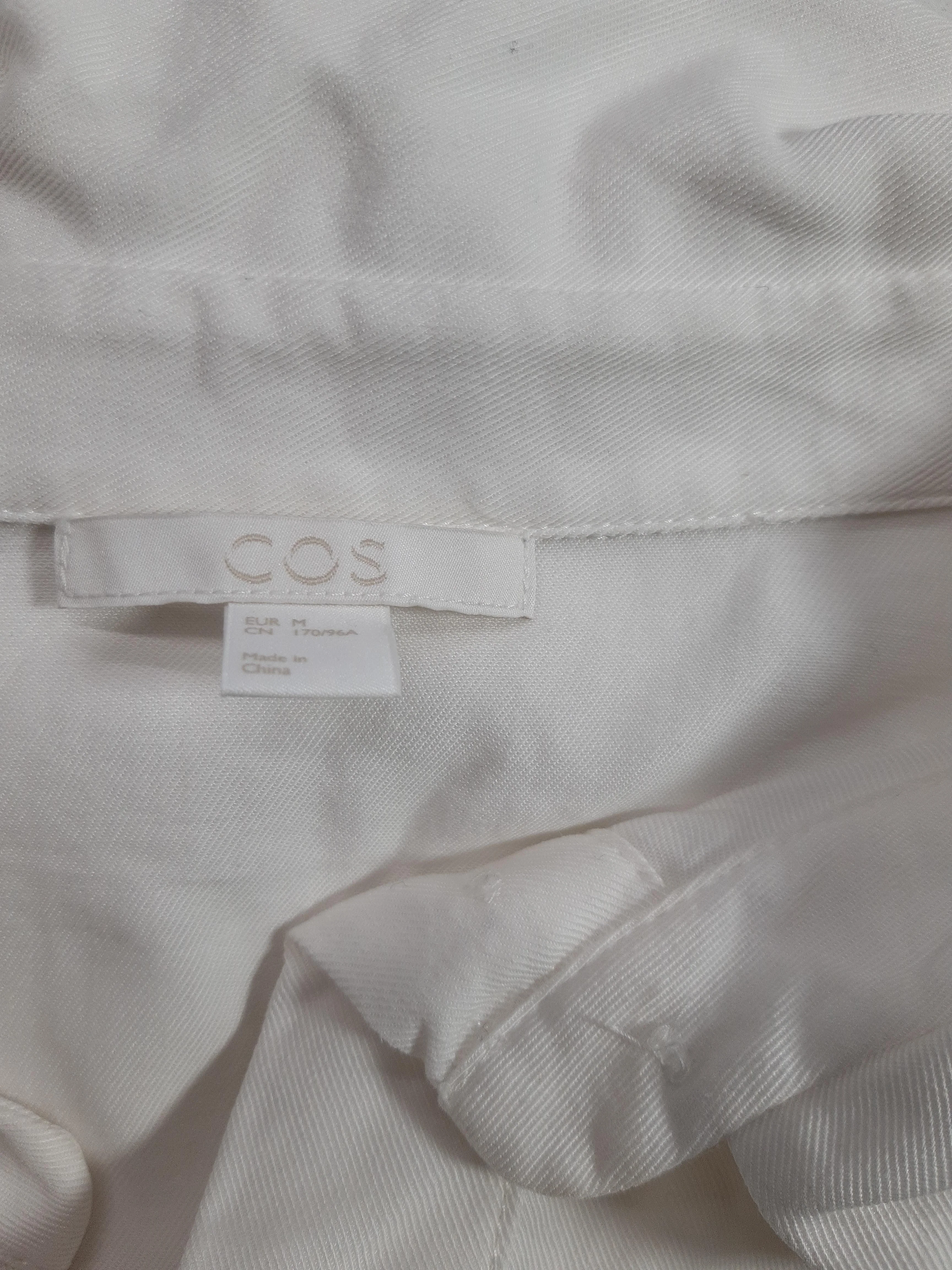 COS Women's Shirt M White 100% Lyocell Modal Long Sleeve Collared Basic - Image 5