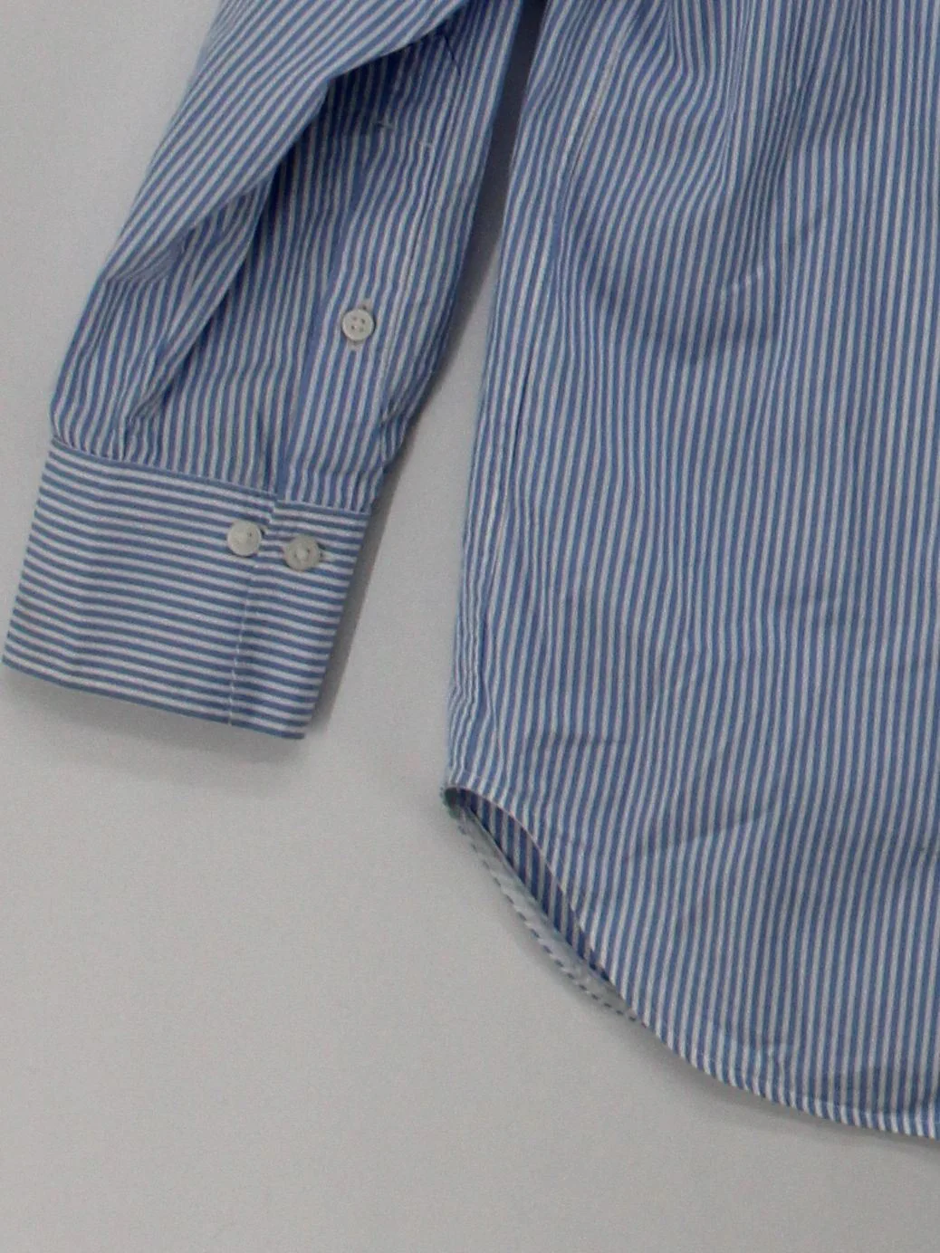 COS Women's Shirt UK 10 Blue Striped 100% Cotton Long Sleeve Collared Basic - Image 4