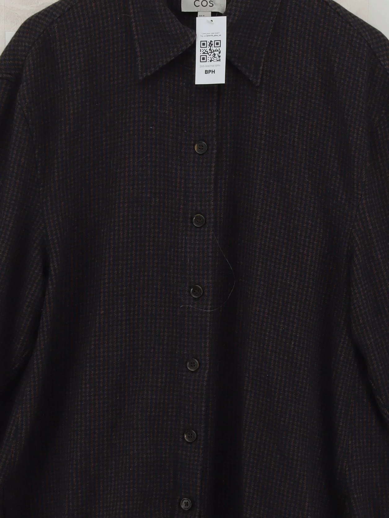 COS Women's Shirt UK 12 Multi Wool with Lyocell Modal, Polyamide, Acrylic Basic - Image 3