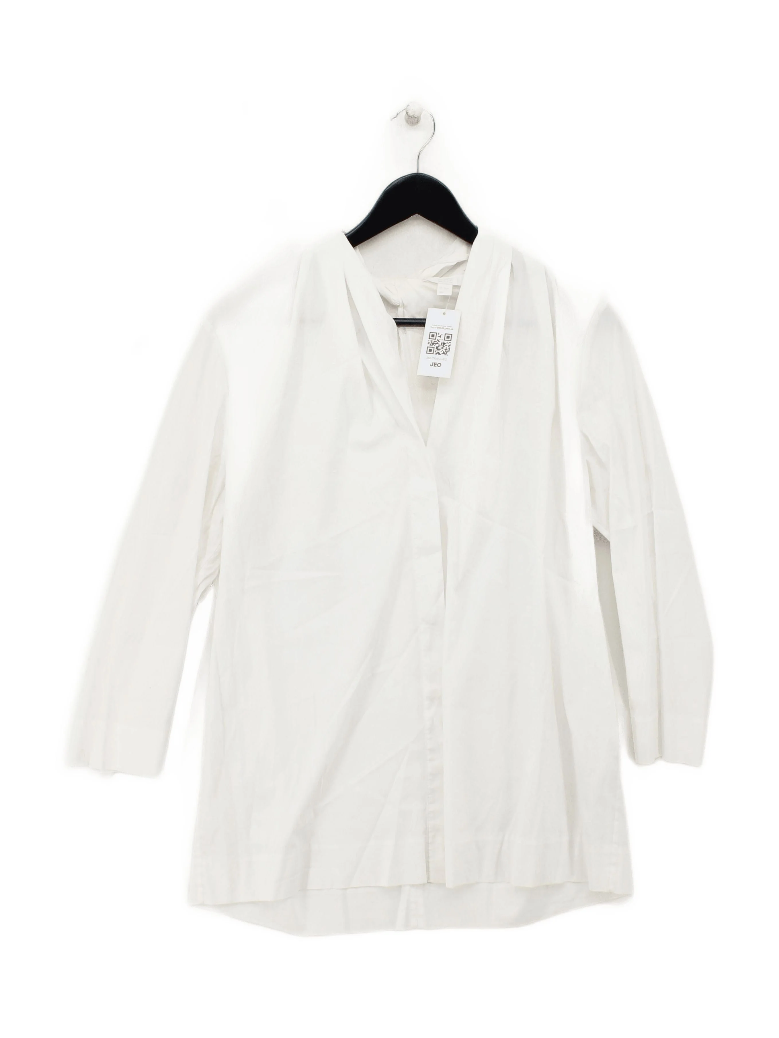 COS Women's Shirt UK 14 White Cotton with Polyamide, Elastane Basic