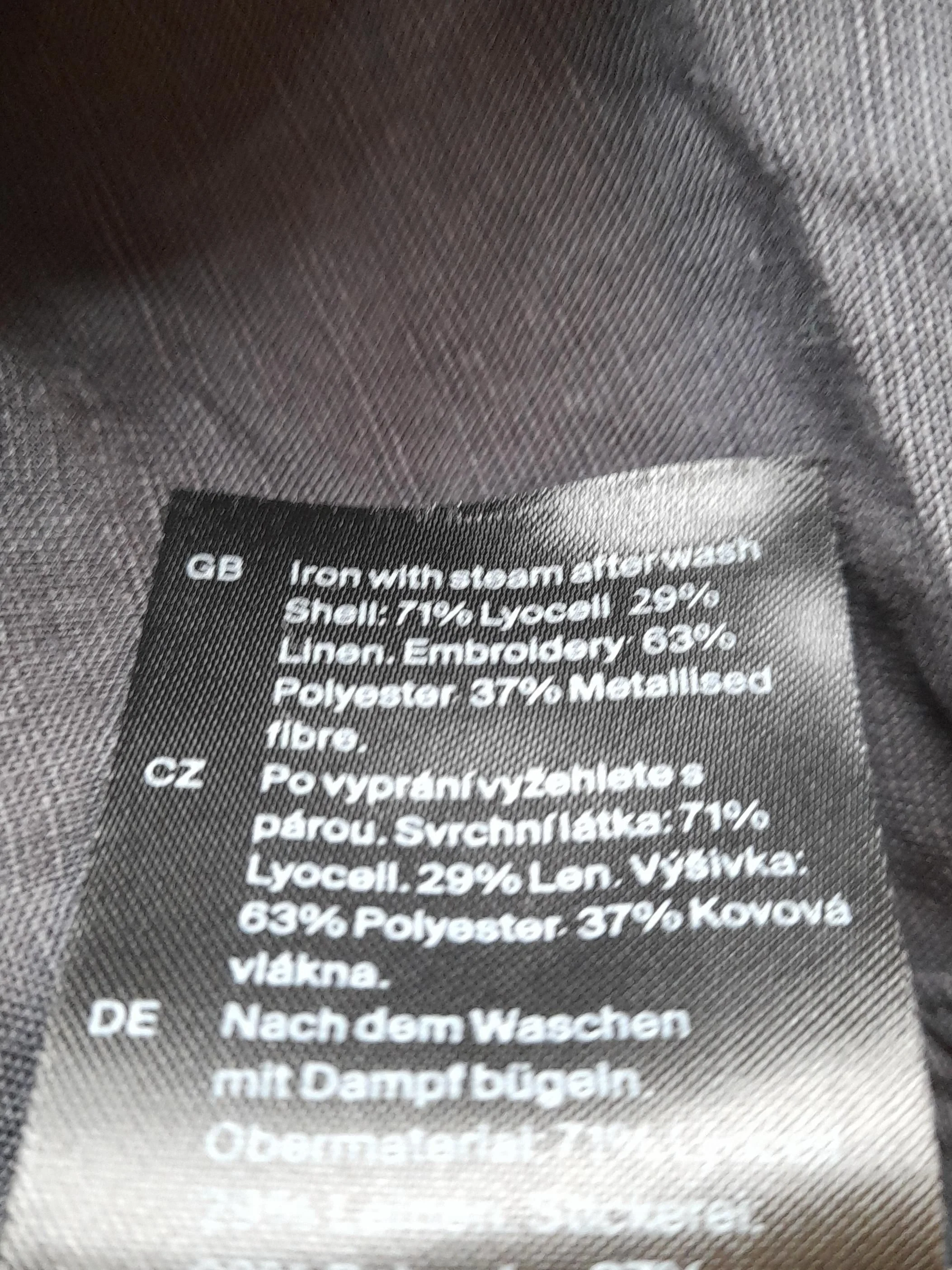 COS Women's Shirt UK 16 Grey Lyocell Modal with Linen, Polyester Basic - Image 6