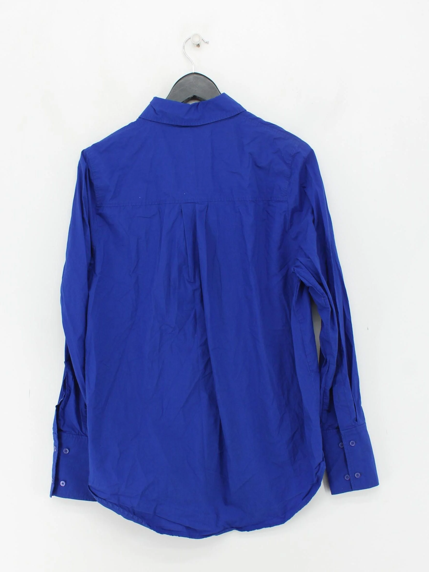 COS Women's Shirt UK 8 Blue 100% Cotton Long Sleeve Collared Basic - Image 2