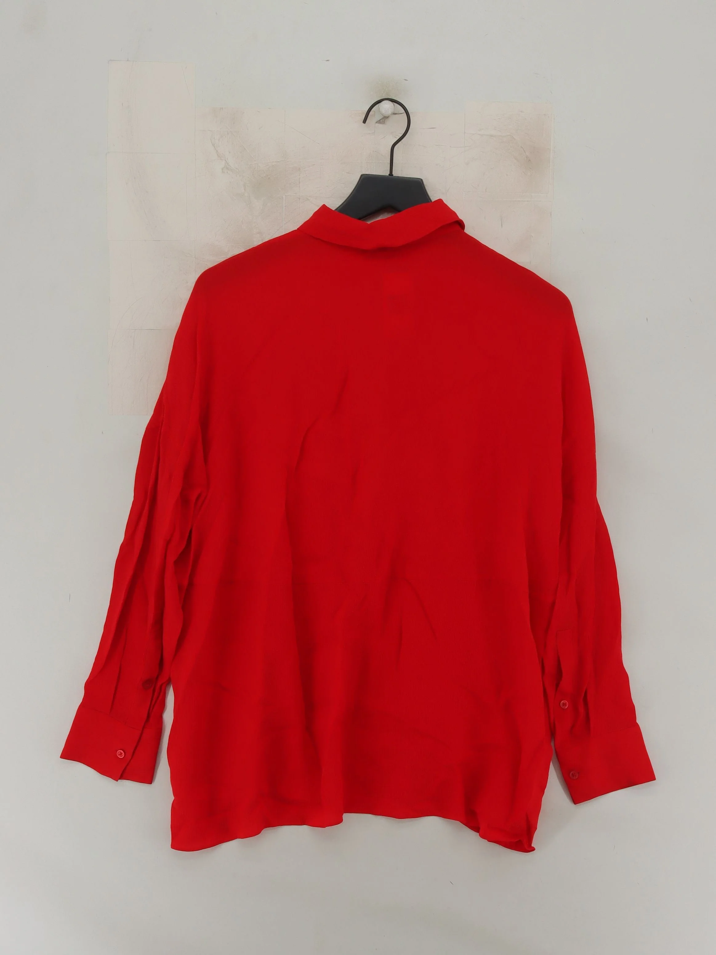 COS Women's Shirt XS Red 100% Rayon Long Sleeve Collared Basic - Image 2