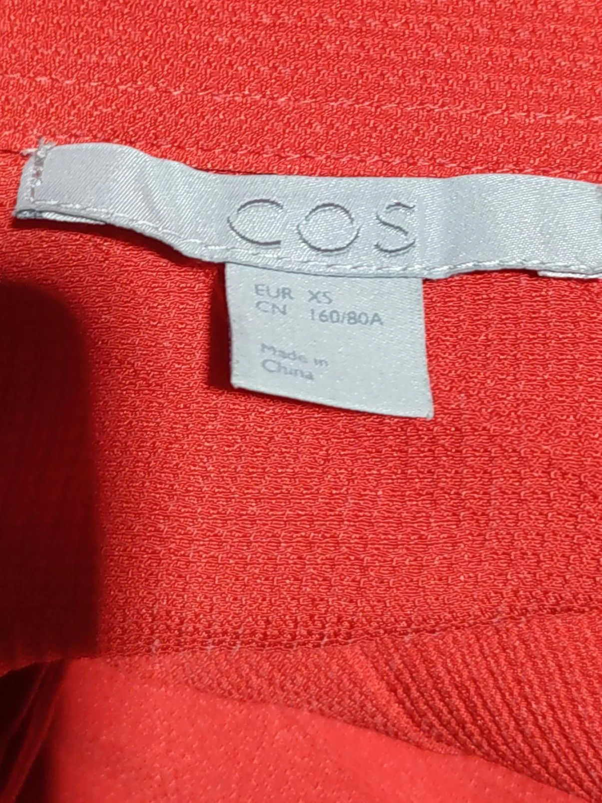 COS Women's Shirt XS Red 100% Rayon Long Sleeve Collared Basic - Image 5