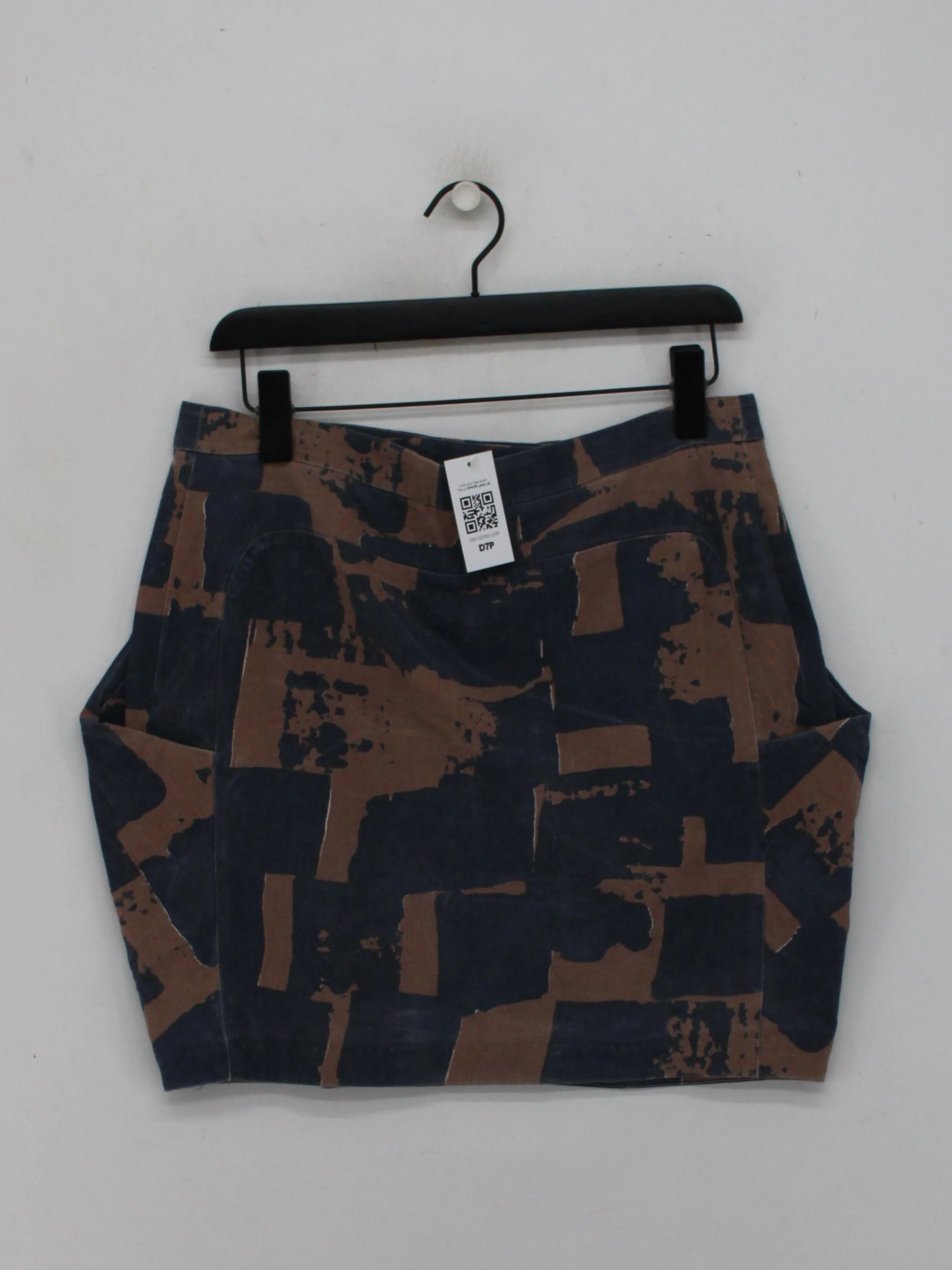 COS Women's Shorts UK 12 Blue Geometric Wool with Viscose Mom - Image 2