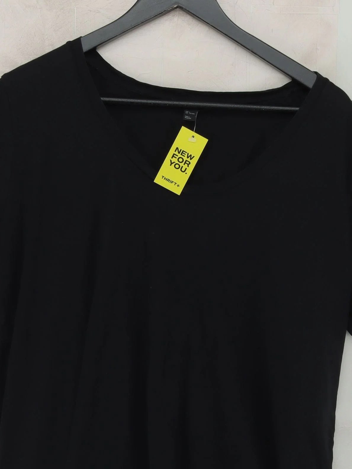 COS Women's T-Shirt L Black 100% Cotton Short Sleeve Round Neck Basic - Image 3