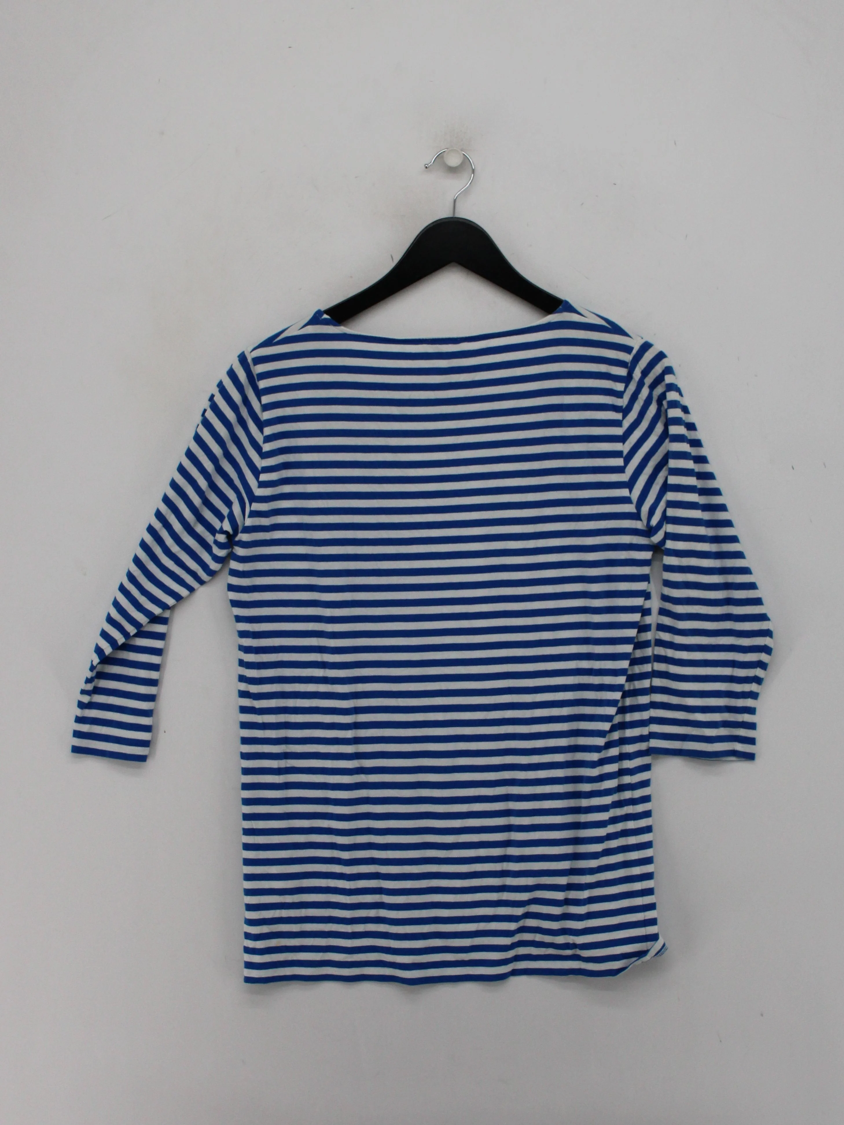 COS Women's T-Shirt L Blue Cotton with Elastane Basic - Image 2