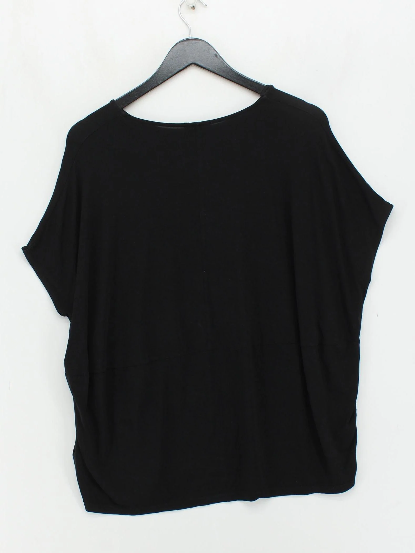 COS Women's T-Shirt M Black Lyocell Modal with Elastane Basic - Image 2