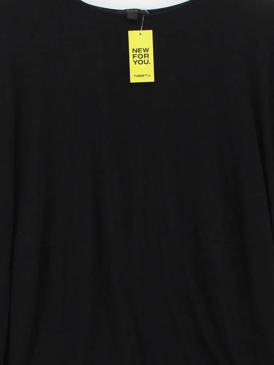 COS Women's T-Shirt M Black Lyocell Modal with Elastane Basic - Image 3