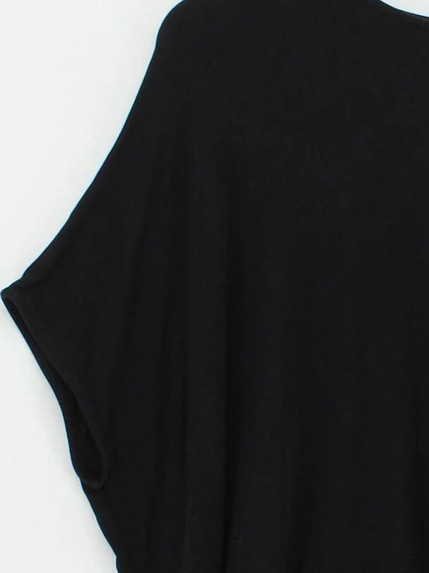 COS Women's T-Shirt M Black Lyocell Modal with Elastane Basic - Image 4