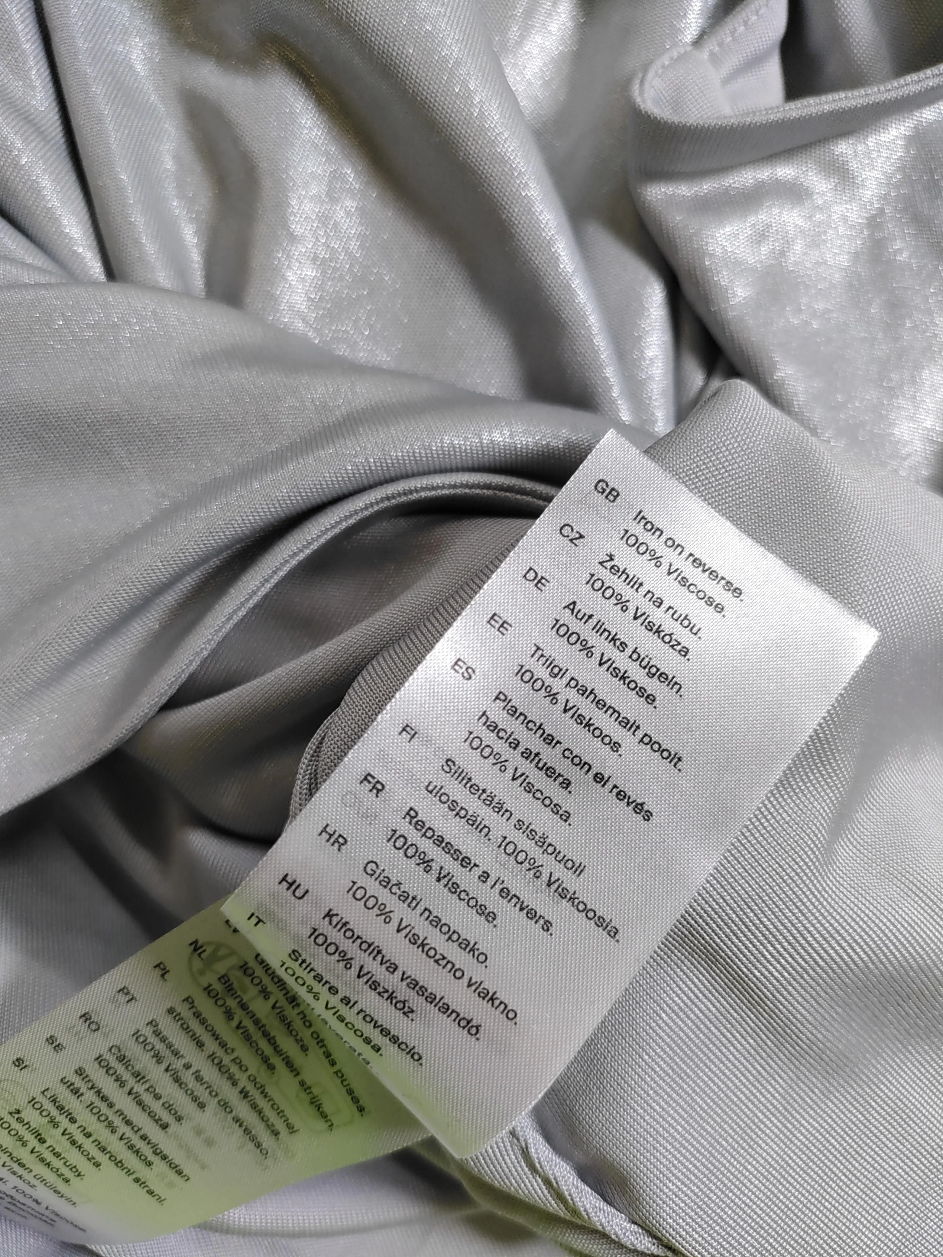 COS Women's T-Shirt M Silver 100% Viscose Basic New with tags - Image 6