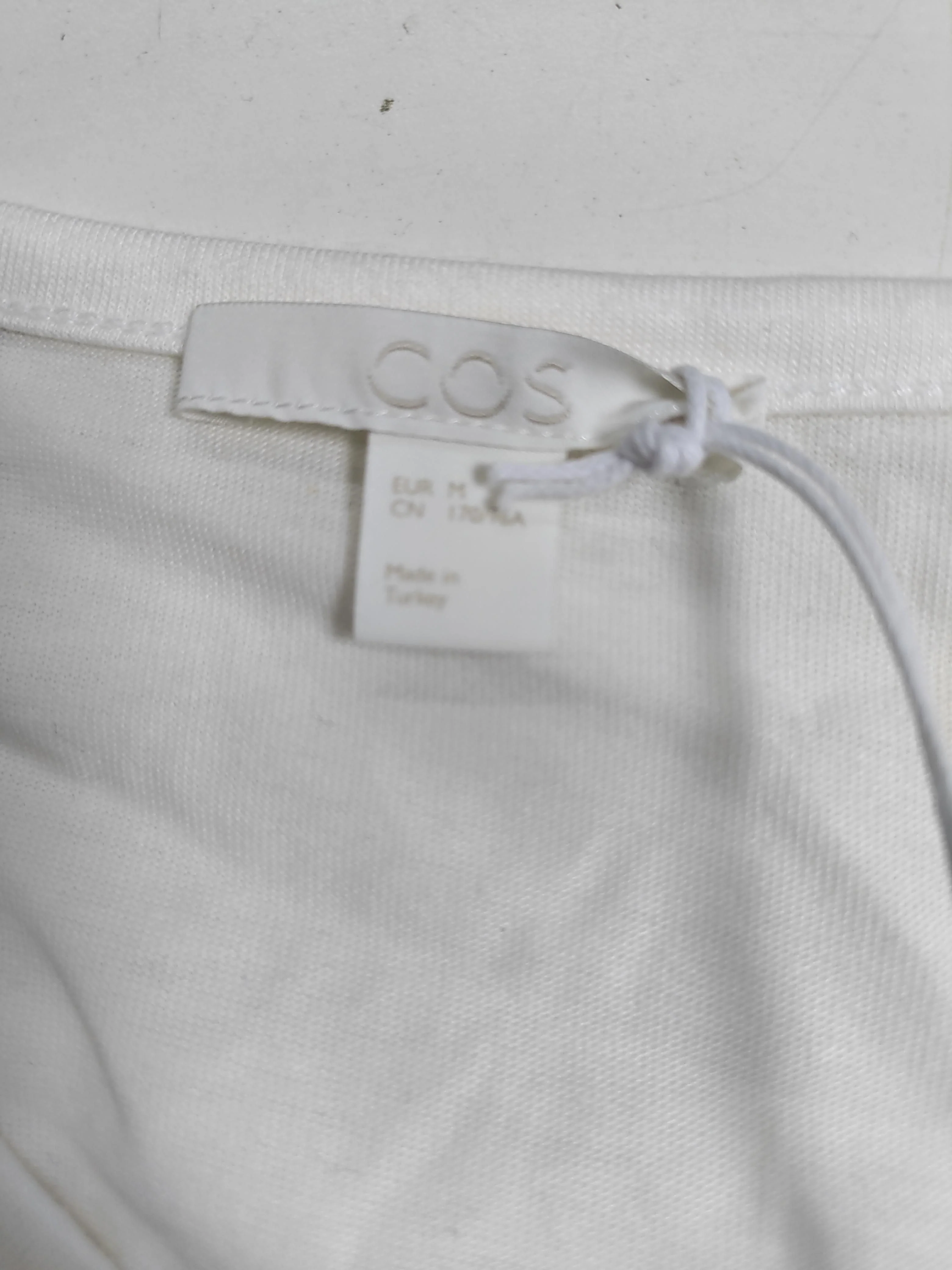 COS Women's T-Shirt M White 100% Cotton Short Sleeve Round Neck Basic - Image 6