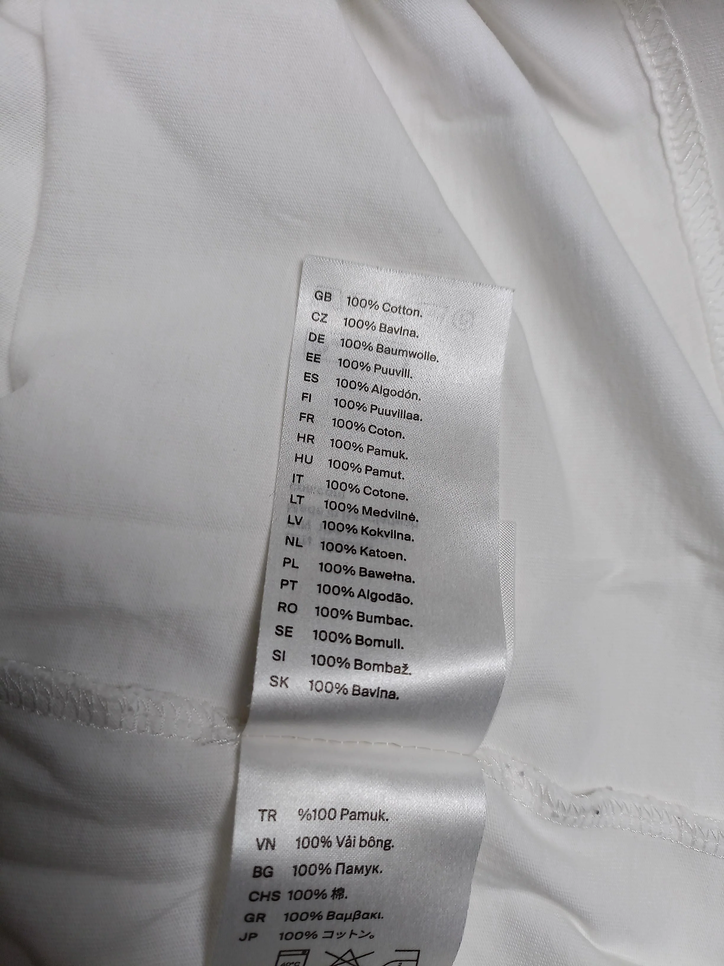 COS Women's T-Shirt S White 100% Cotton Short Sleeve V-Neck Basic - Image 6