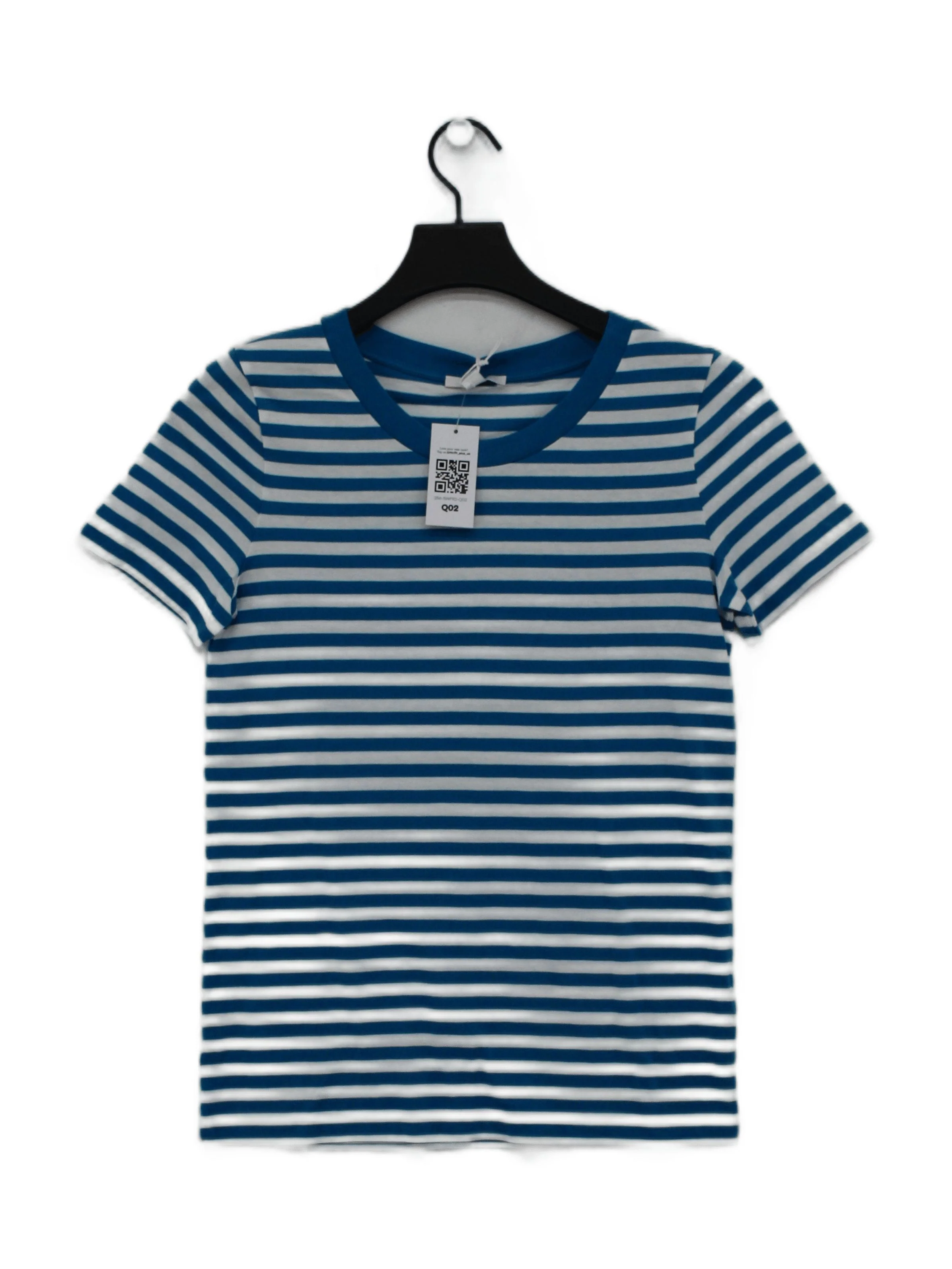 COS Women's T-Shirt UK 6 Blue 100% Cotton Basic New with tags
