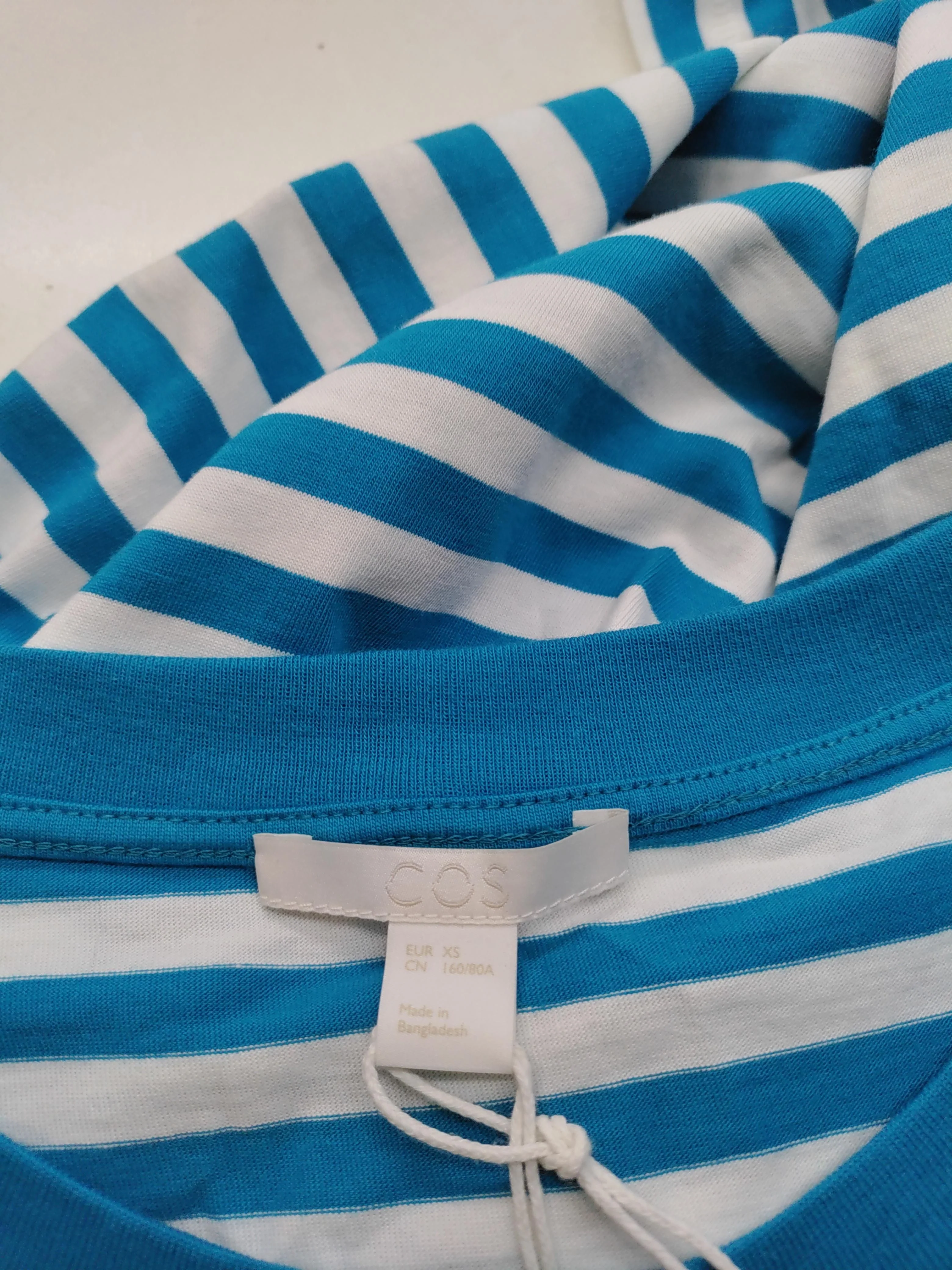 COS Women's T-Shirt UK 6 Blue 100% Cotton Basic New with tags - Image 5