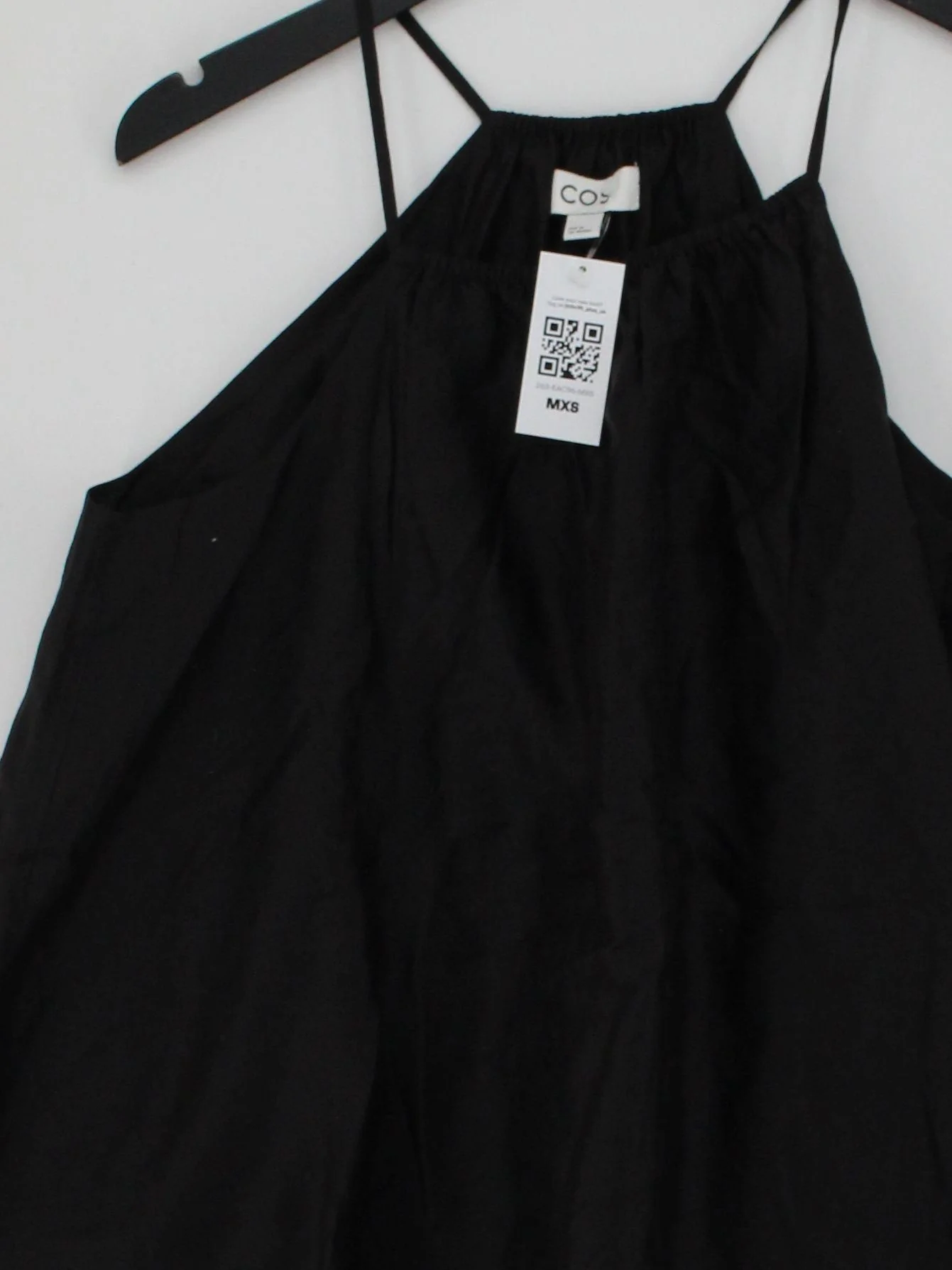 COS Women's T-Shirt UK 8 Black Lyocell Modal with Polyester Camisole - Image 3