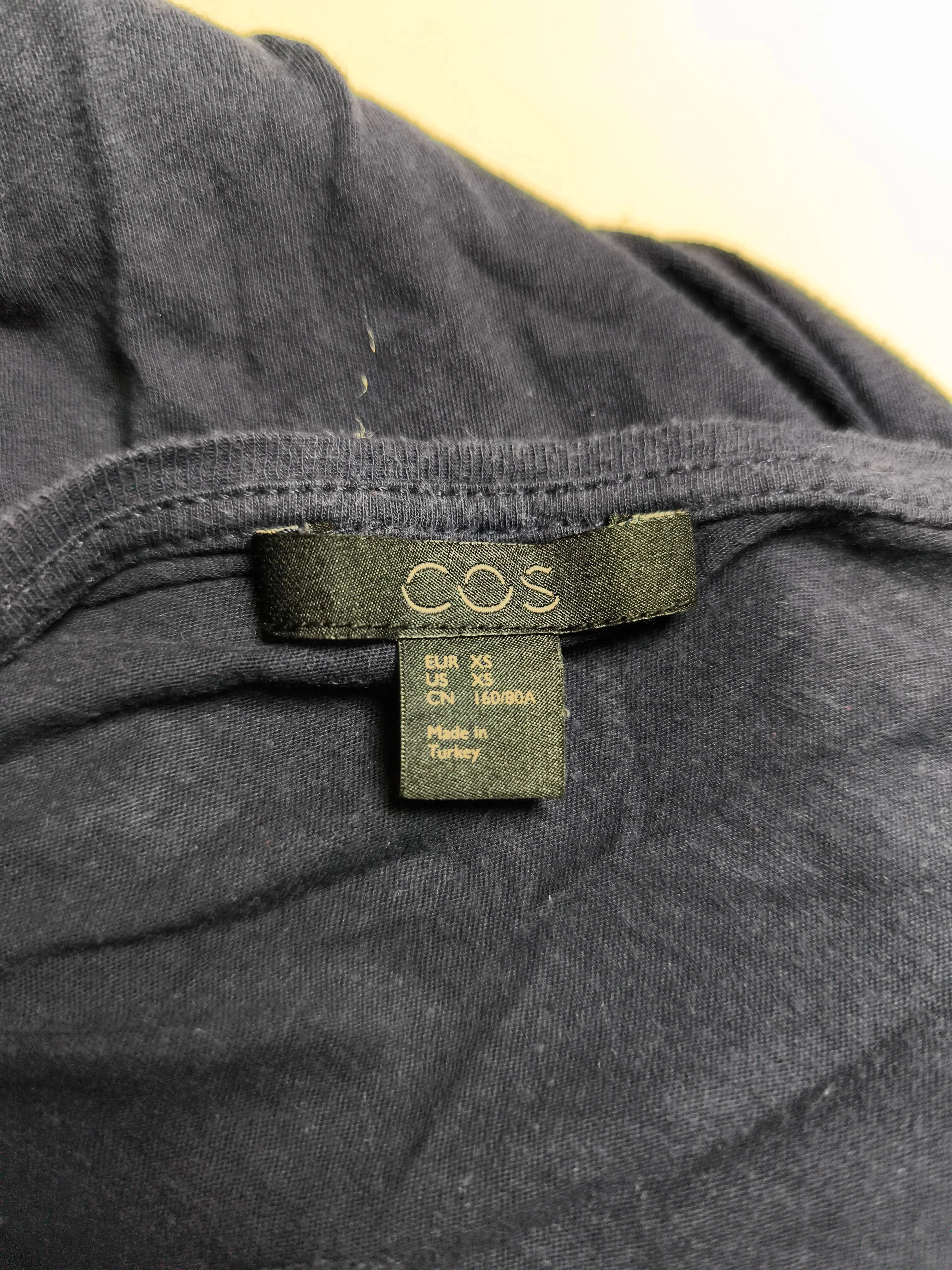 COS Women's T-Shirt XS Blue 100% Cotton Short Sleeve Round Neck Basic - Image 5