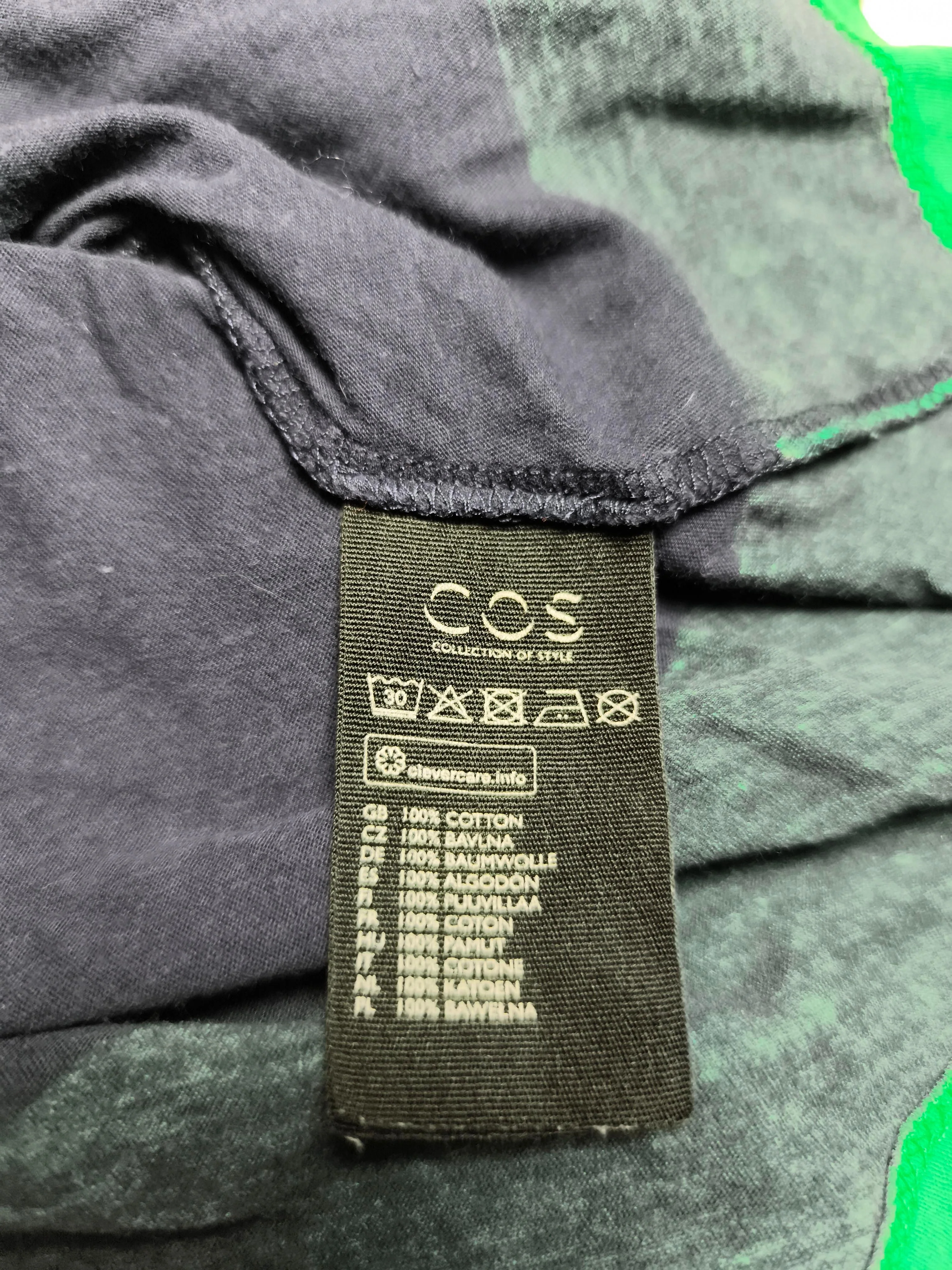 COS Women's T-Shirt XS Blue 100% Cotton Short Sleeve Round Neck Basic - Image 6