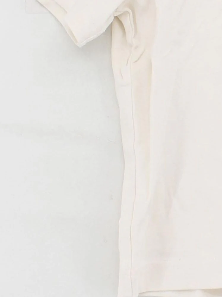 COS Women's T-Shirt XS Cream 100% Cotton Short Sleeve Round Neck Basic - Image 4