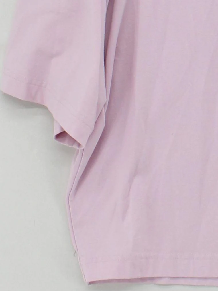 COS Women's T-Shirt XS Pink 100% Cotton Short Sleeve Mock Neck Basic - Image 4