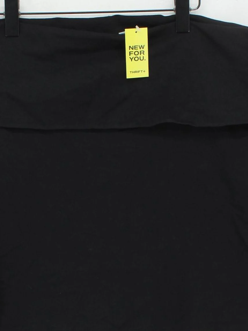 COS Women's Top L Black Cotton with Polyamide, Elastane Basic - Image 3
