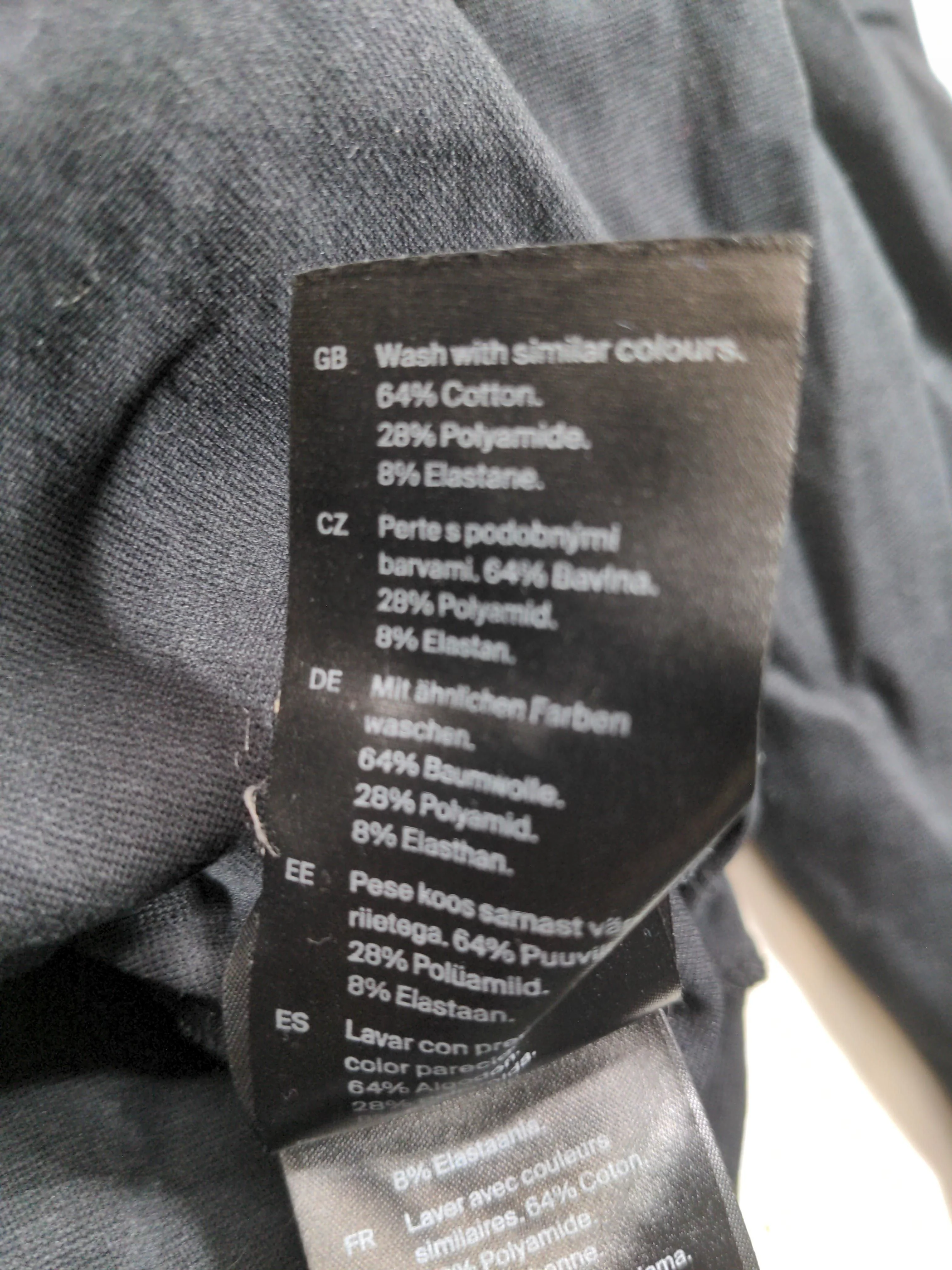 COS Women's Top L Black Cotton with Polyamide, Elastane Basic - Image 6