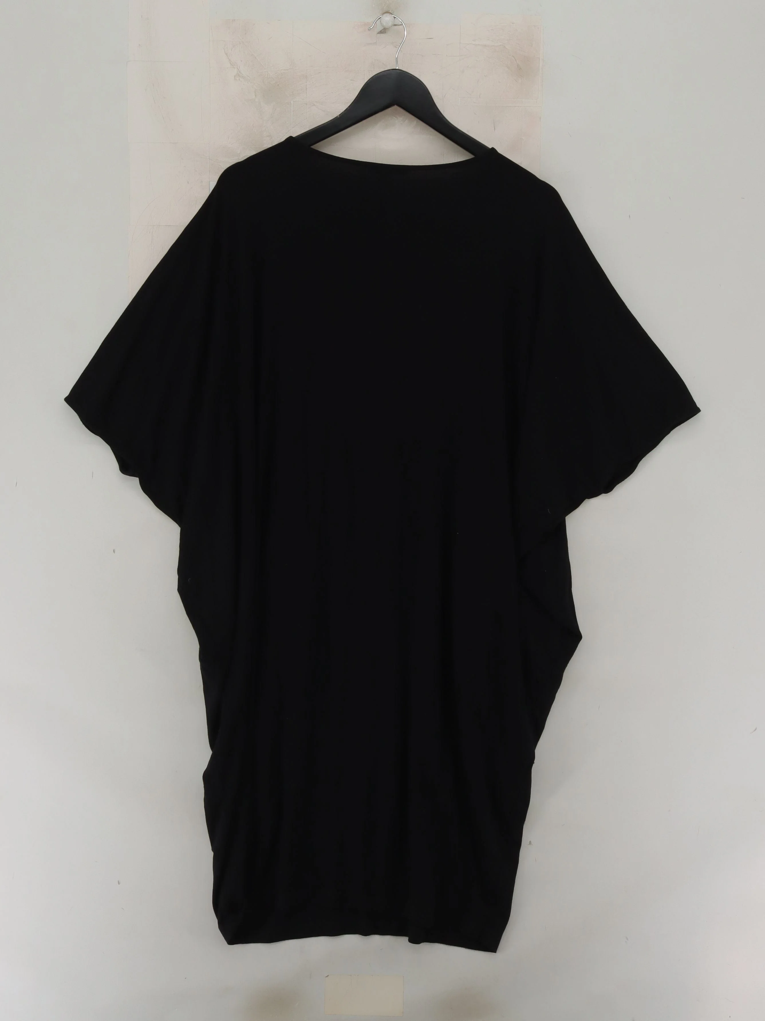 COS Women's Top L Black Viscose with Elastane Short Sleeve Round Neck Tunic - Image 2