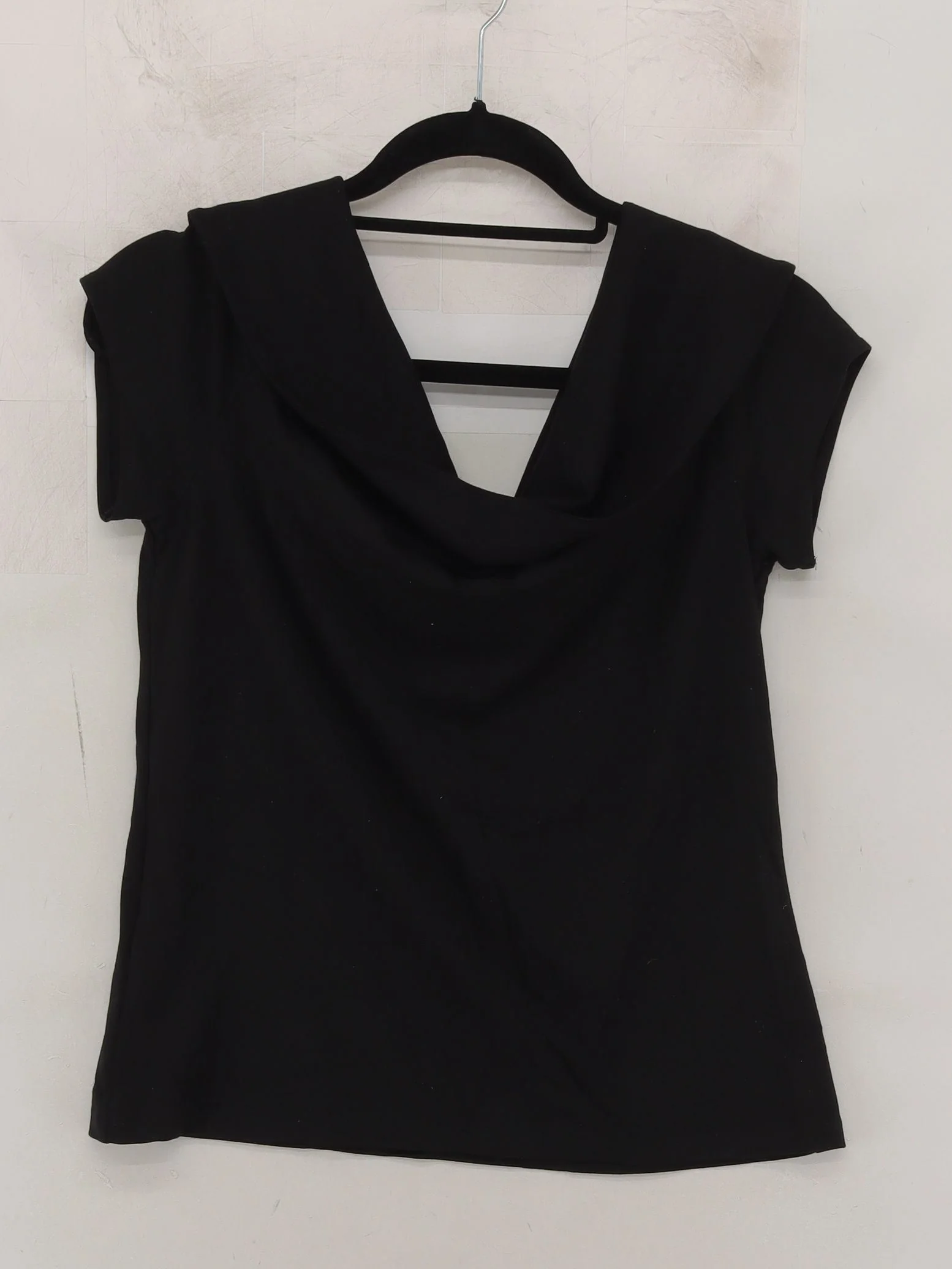 COS Women's Top L Black Viscose with Polyamide, Elastane Basic - Image 2