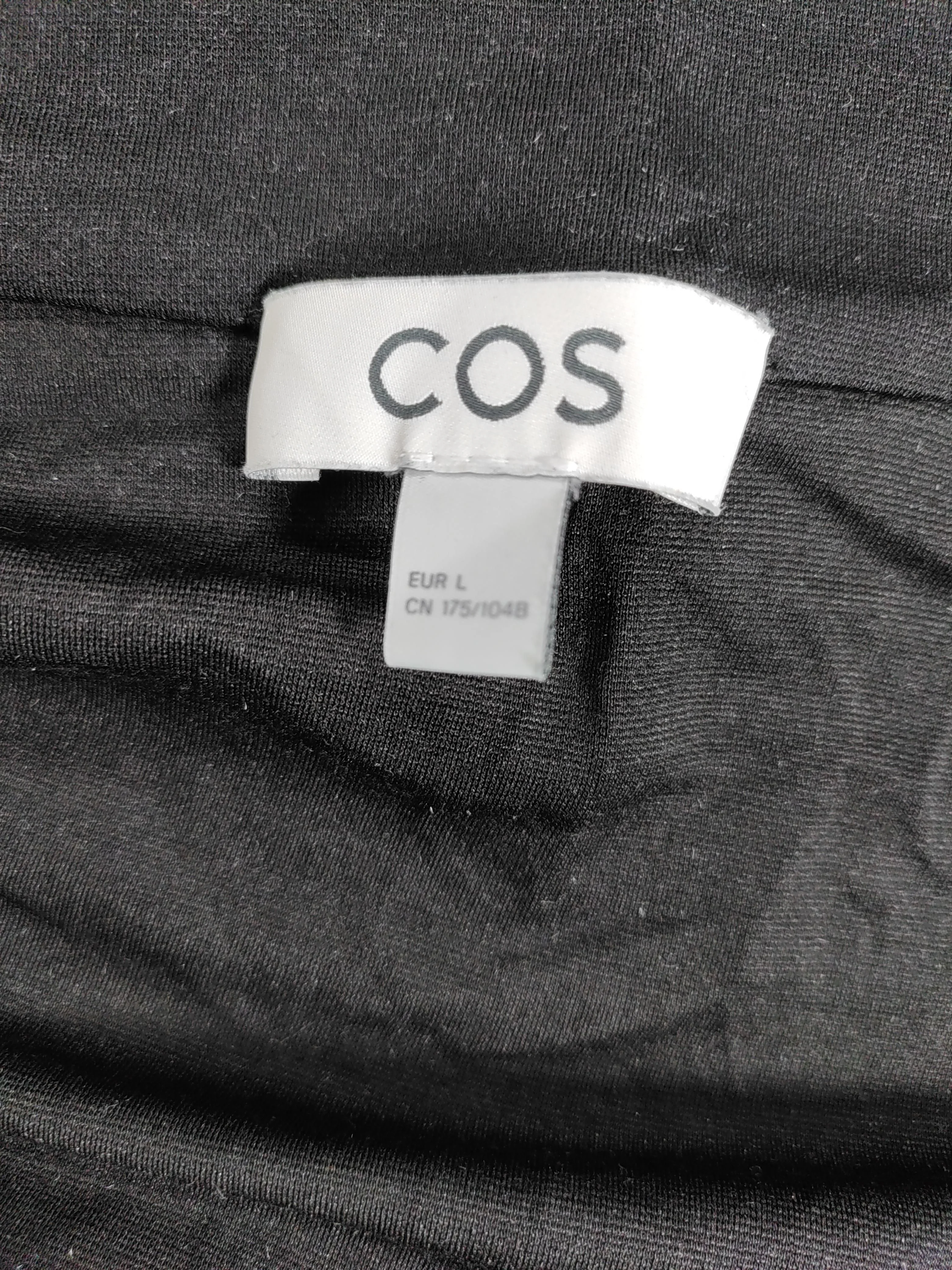 COS Women's Top L Black Viscose with Polyamide, Elastane Basic - Image 5