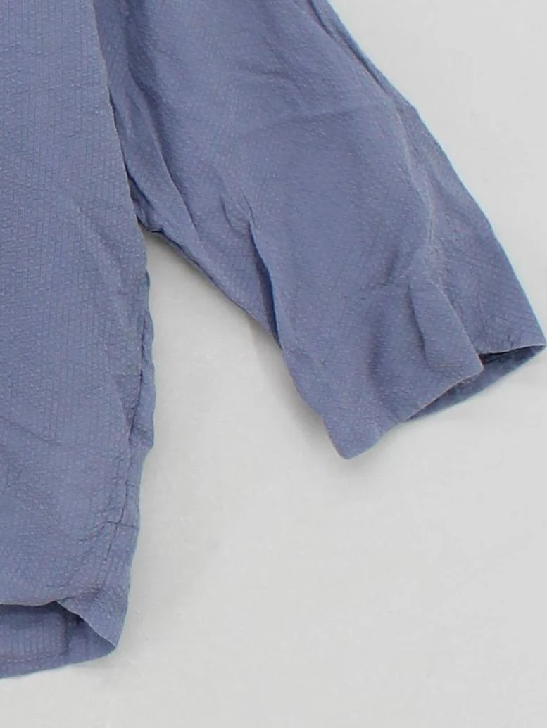 COS Women's Top L Blue 100% Other 3/4 Sleeve V-Neck Basic - Image 4