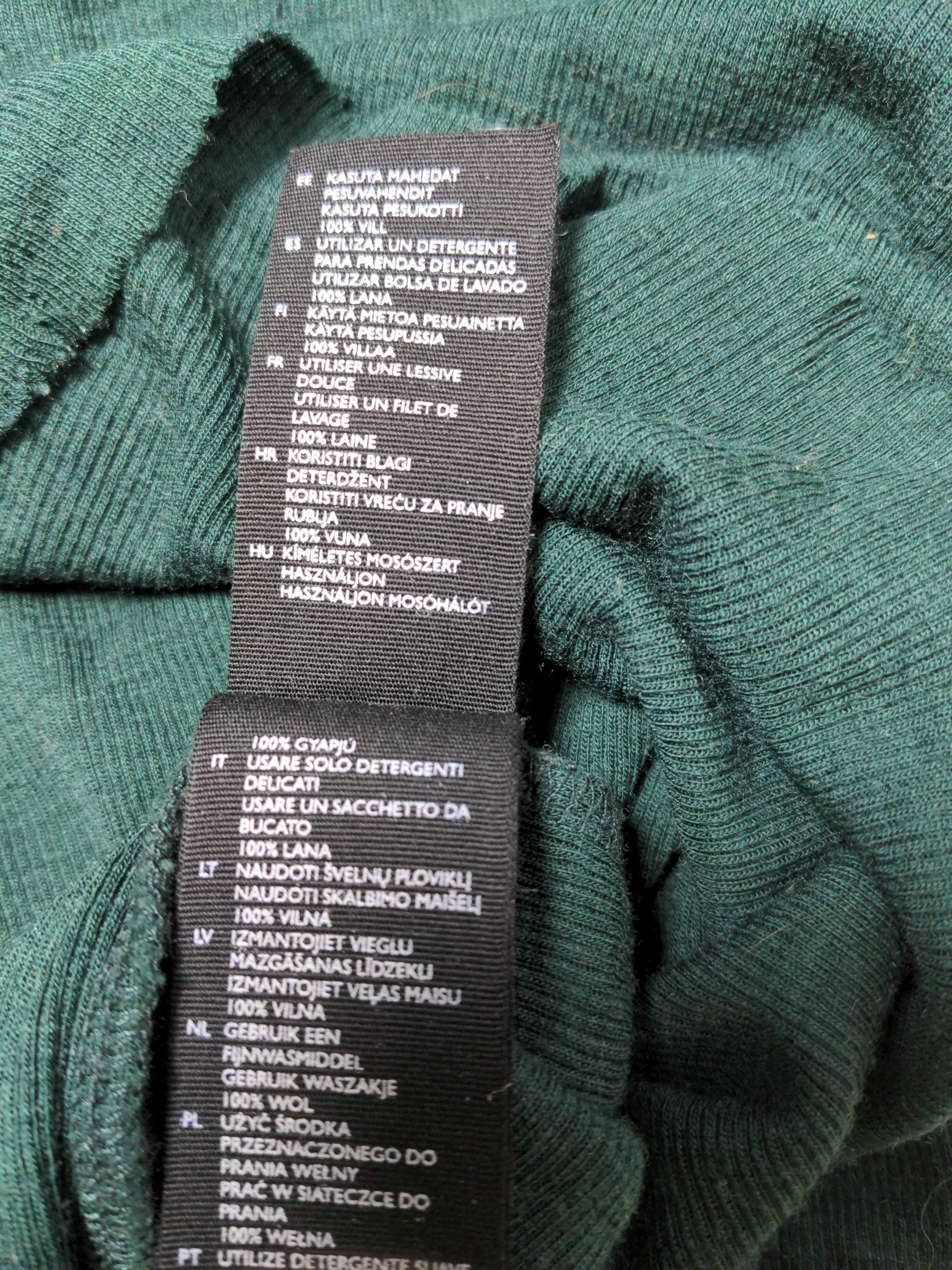 COS Women's Top L Green 100% Wool Long Sleeve Roll Neck Basic - Image 7