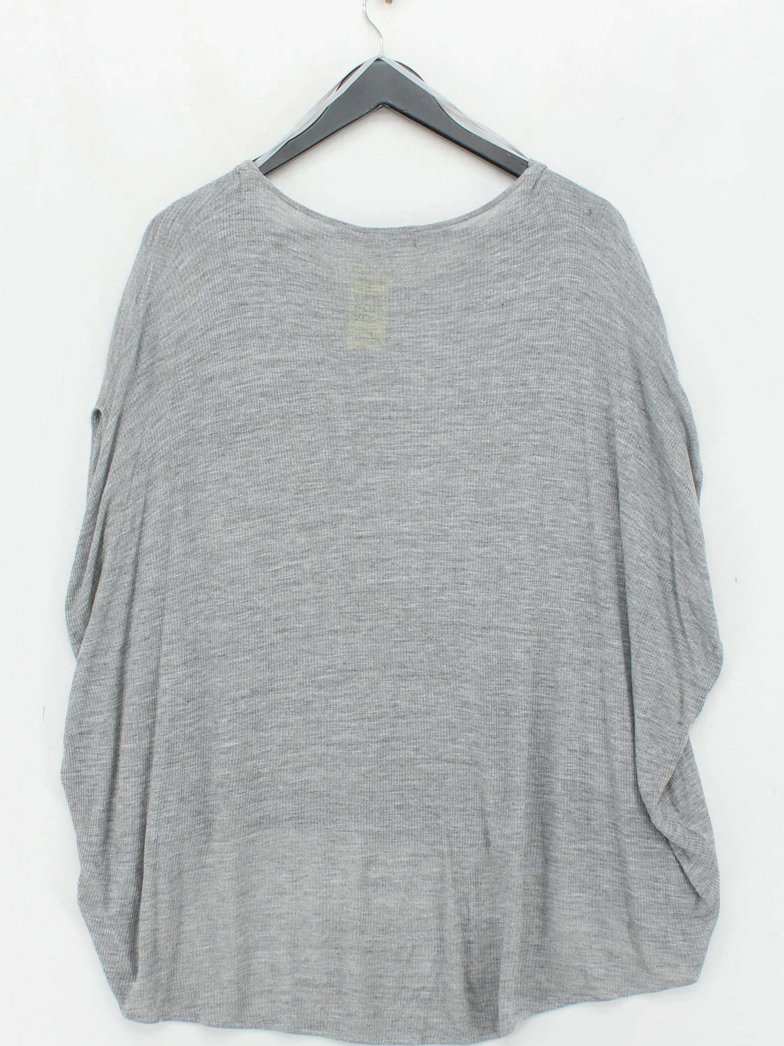 COS Women's Top L Grey 100% Viscose Short Sleeve Round Neck Basic - Image 2