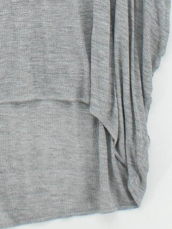 COS Women's Top L Grey 100% Viscose Short Sleeve Round Neck Basic - Image 4