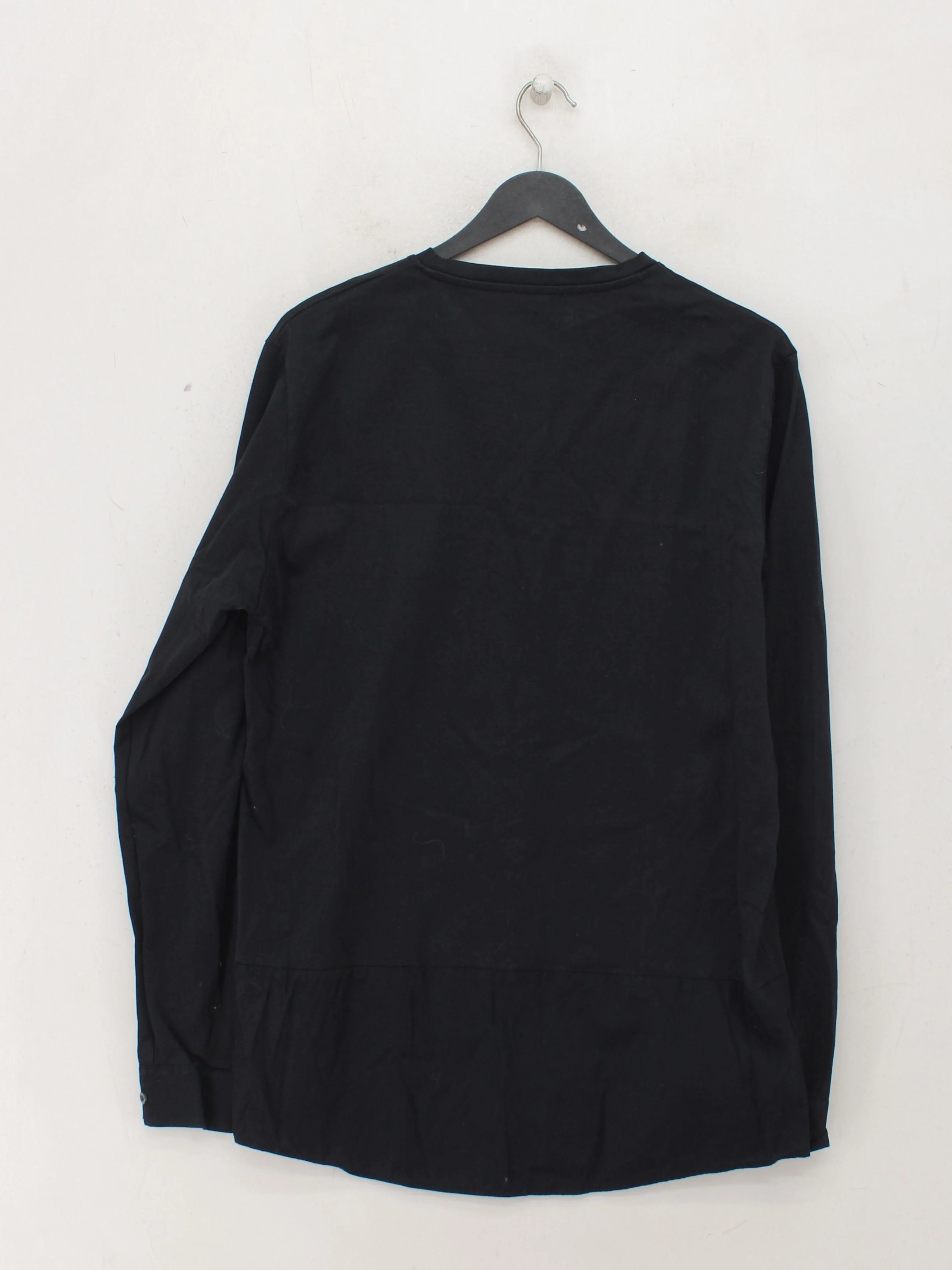 COS Women's Top M Black 100% Cotton Long Sleeve Round Neck Basic - Image 2