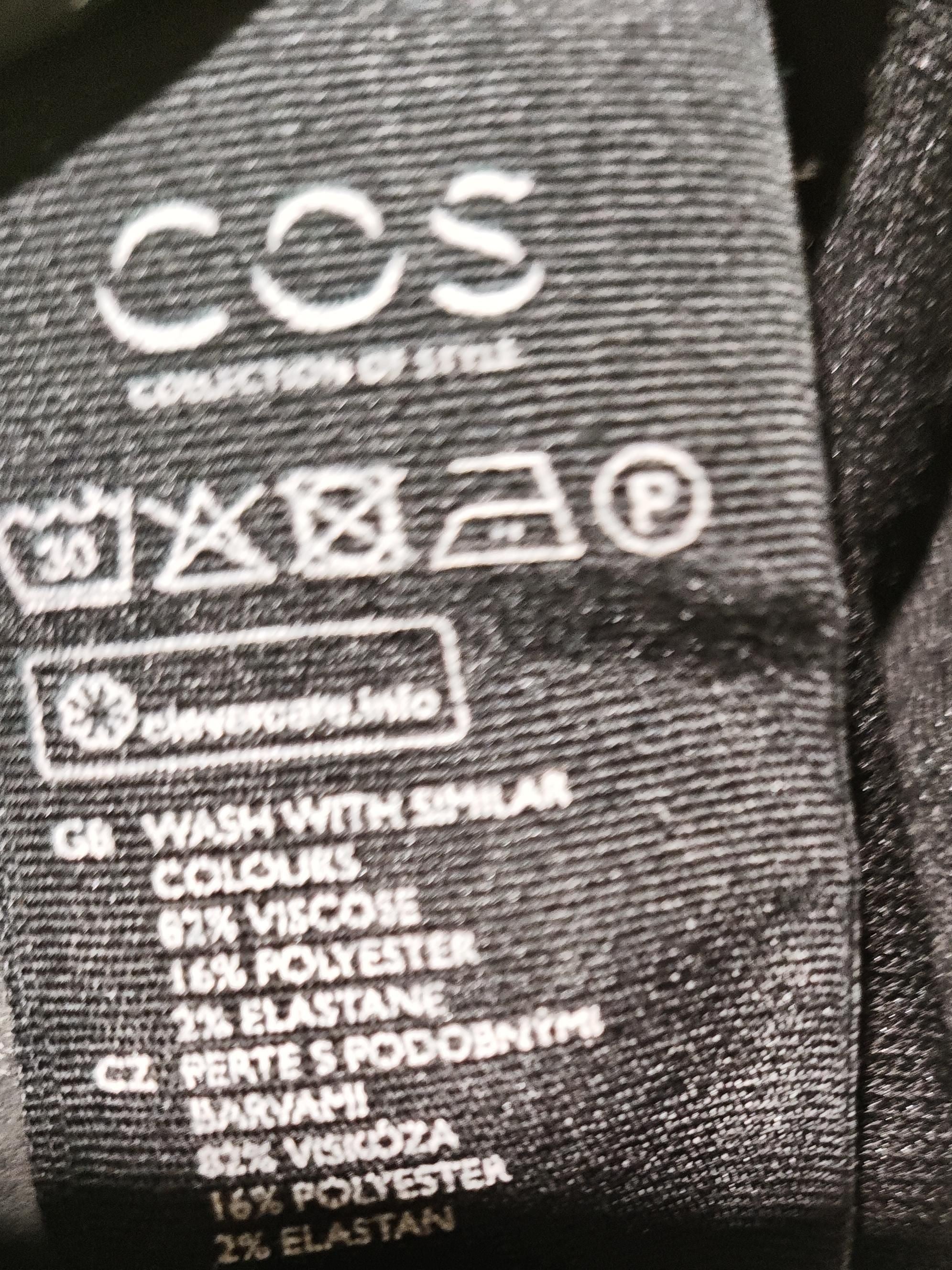 COS Women's Top M Black Viscose with Polyester, Elastane Basic - Image 6