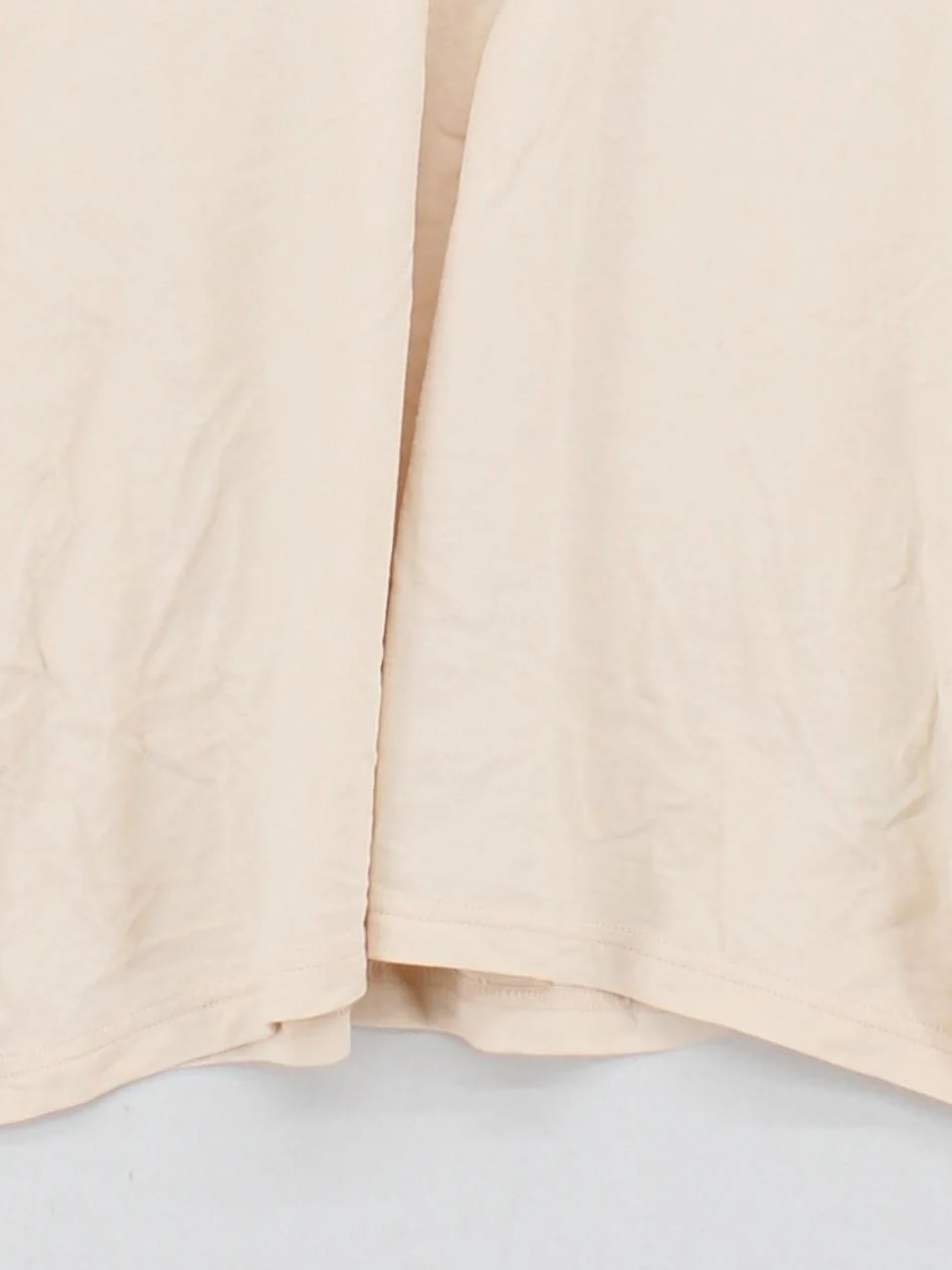 COS Women's Top M Cream 100% Cotton Long Sleeve Mock Neck Basic - Image 4