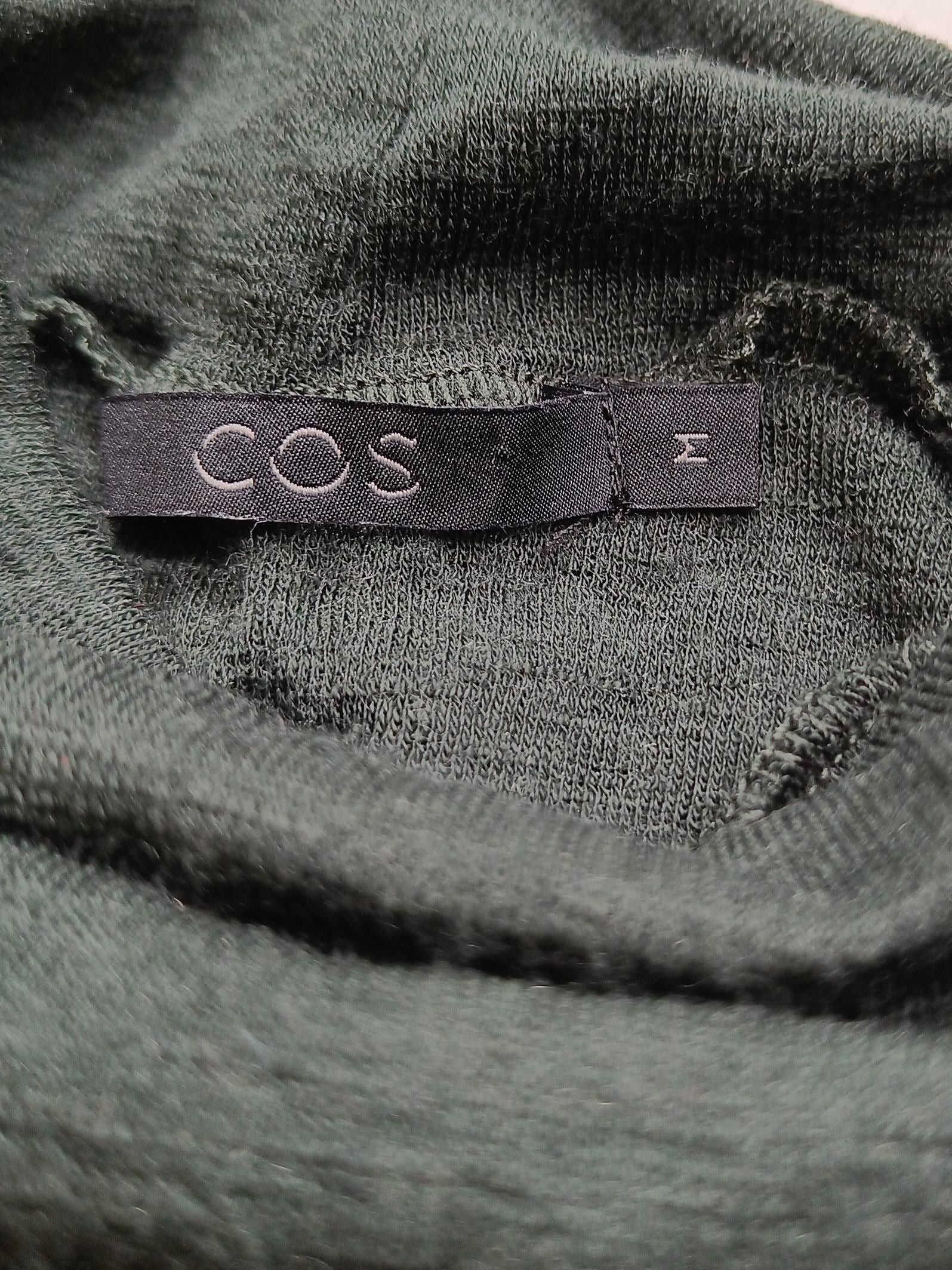 COS Women's Top M Green 100% Wool Long Sleeve High Neck Basic - Image 5