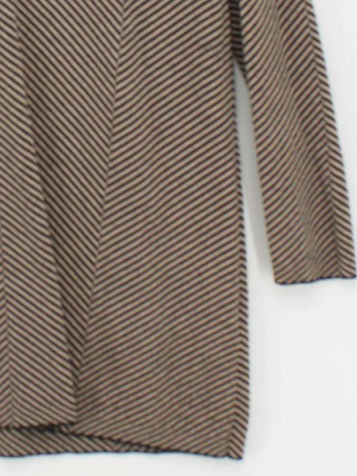 COS Women's Top M Multi Striped 100% Wool Long Sleeve High Neck Tunic - Image 4
