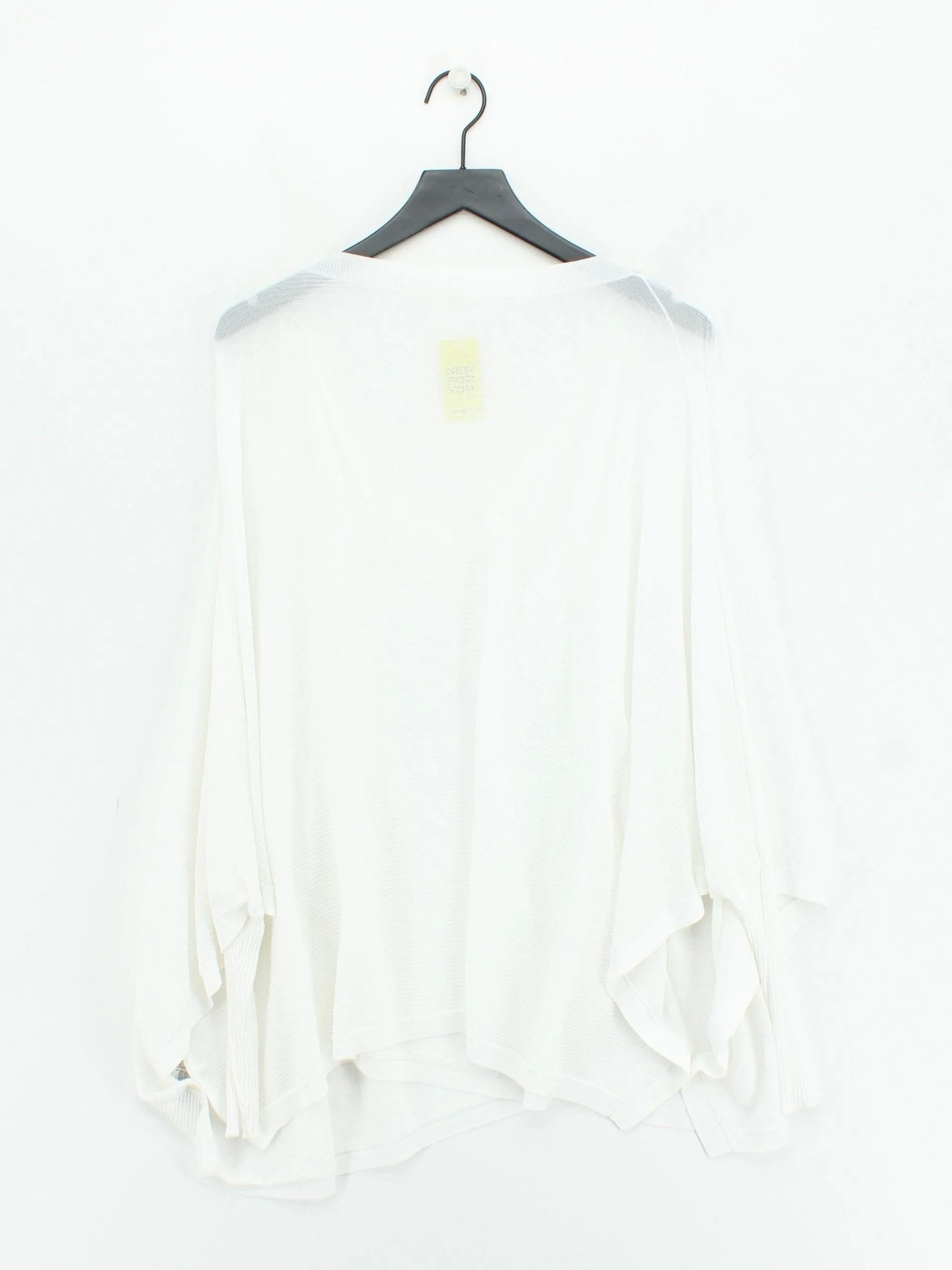 COS Women's Top M White Viscose with Polyamide Long Sleeve V-Neck Basic - Image 2